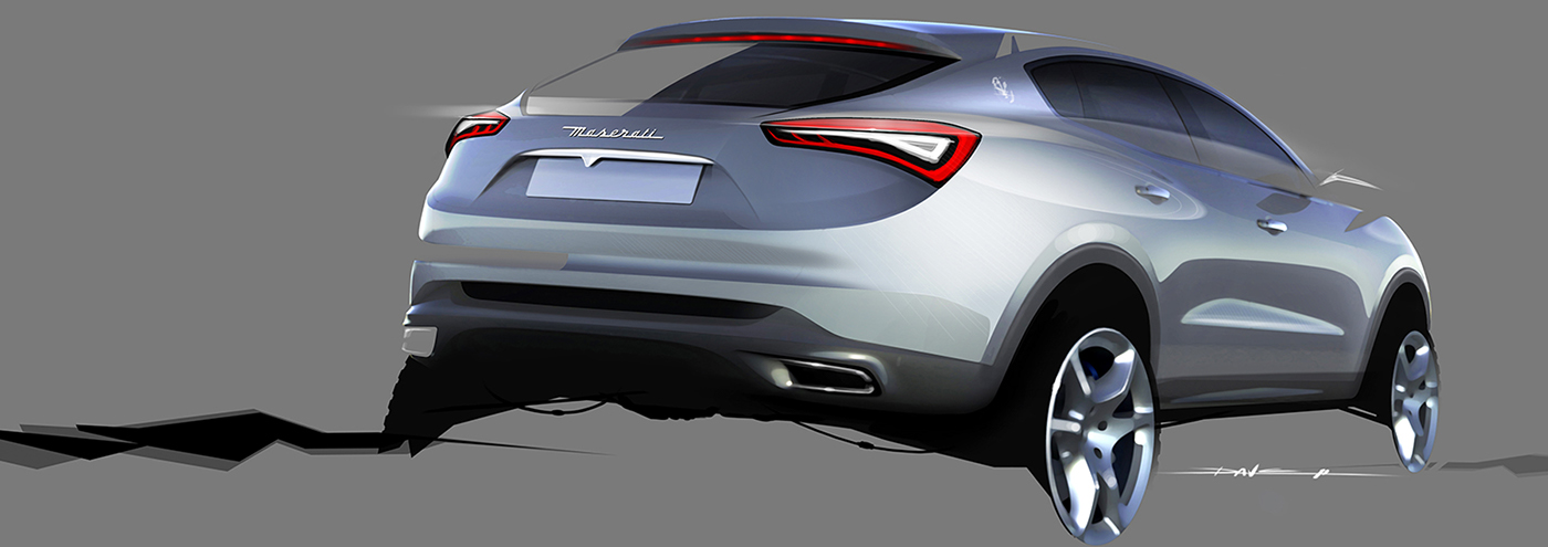 Automobile design，Concept car，Maserati，Hand drawn，