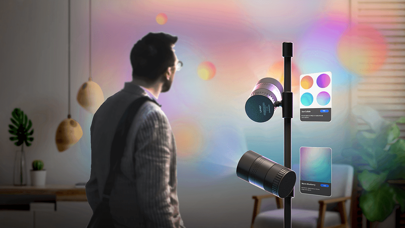 Projector，an electric appliance，light，industrial design，product design，Render，visualization，Metaverse，