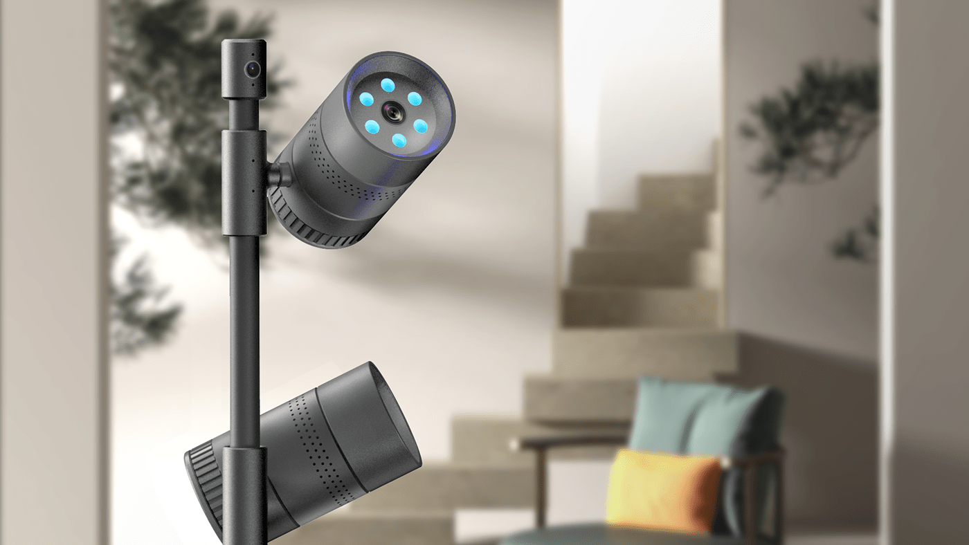 Projector，an electric appliance，light，industrial design，product design，Render，visualization，Metaverse，