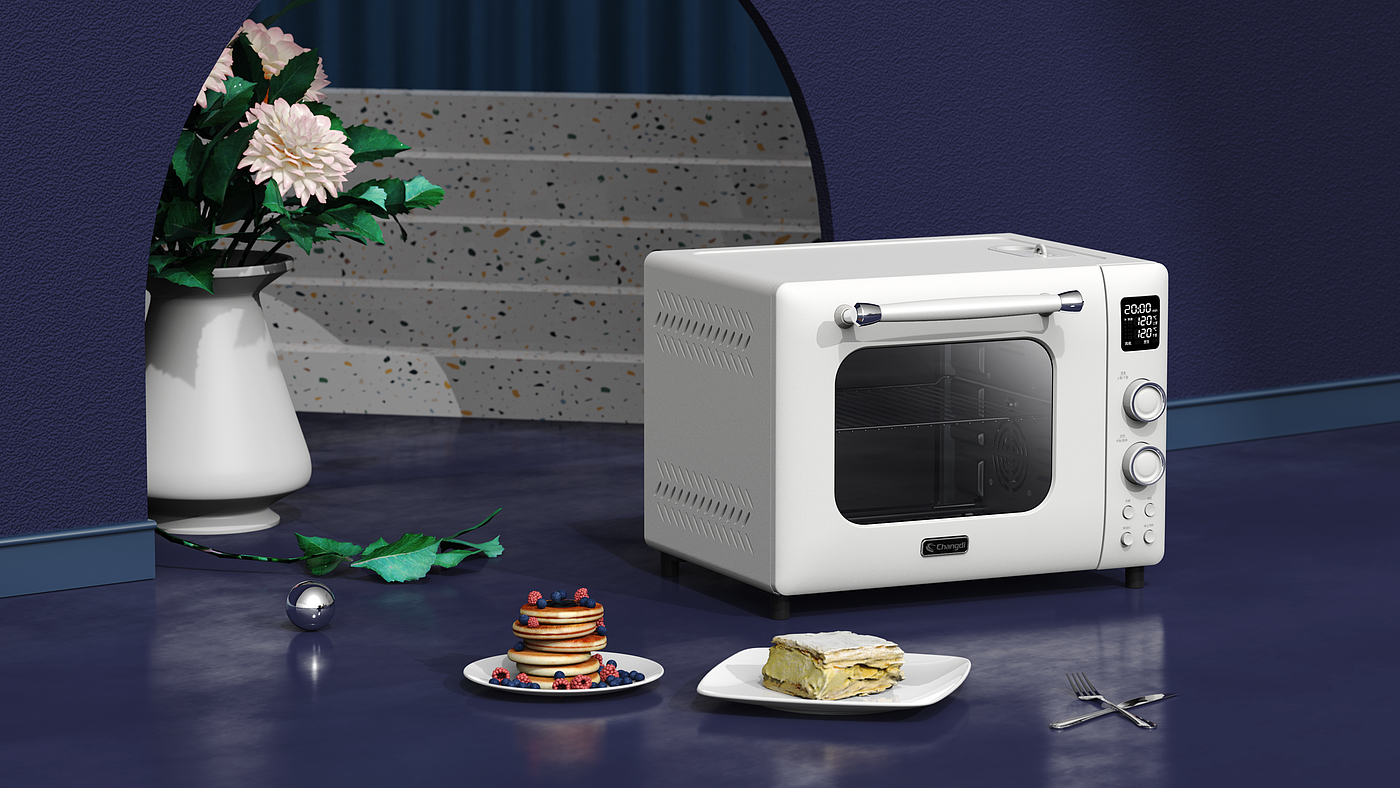 Home appliance design, product design, industrial design, oven，