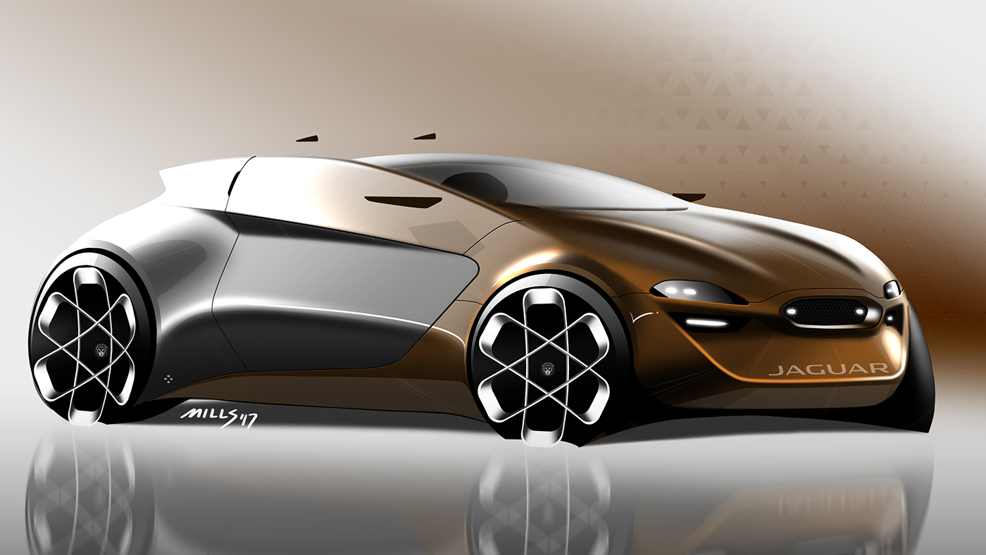 Automobile design，Render，routine，Hand drawn，Draft PS，