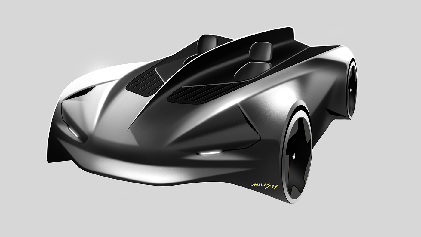 Automobile design，Render，routine，Hand drawn，Draft PS，