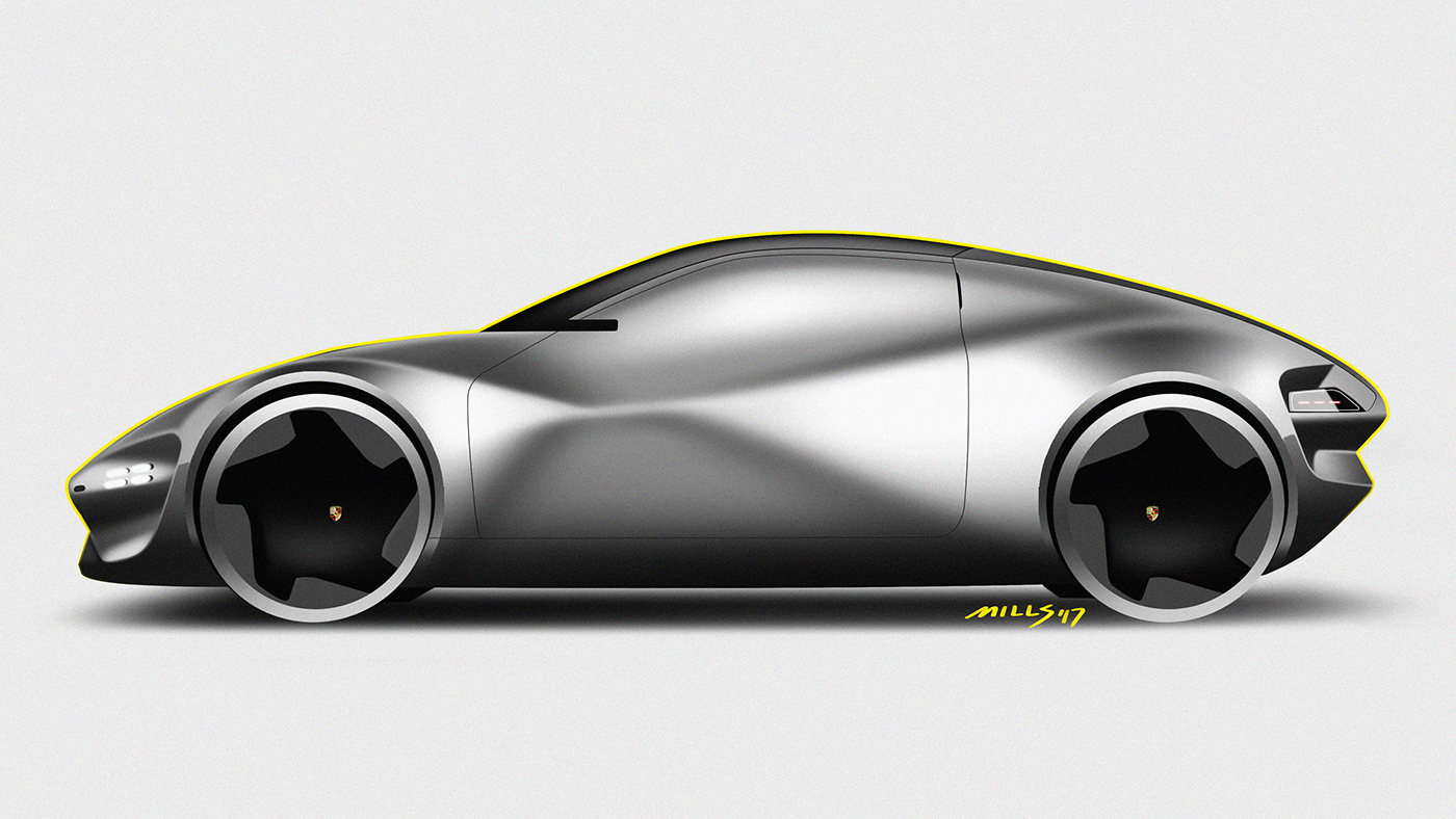 Automobile design，Render，routine，Hand drawn，Draft PS，