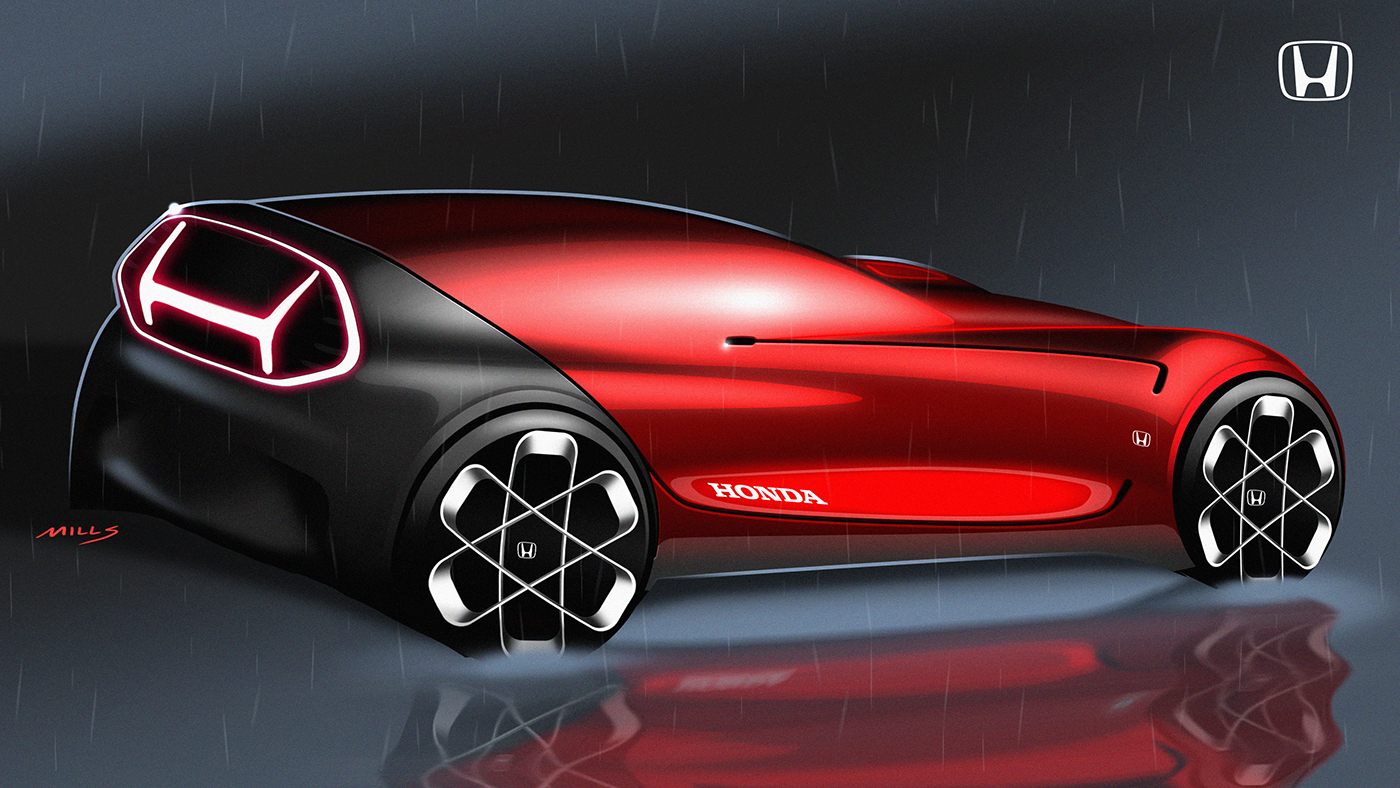 Automobile design，Render，routine，Hand drawn，Draft PS，