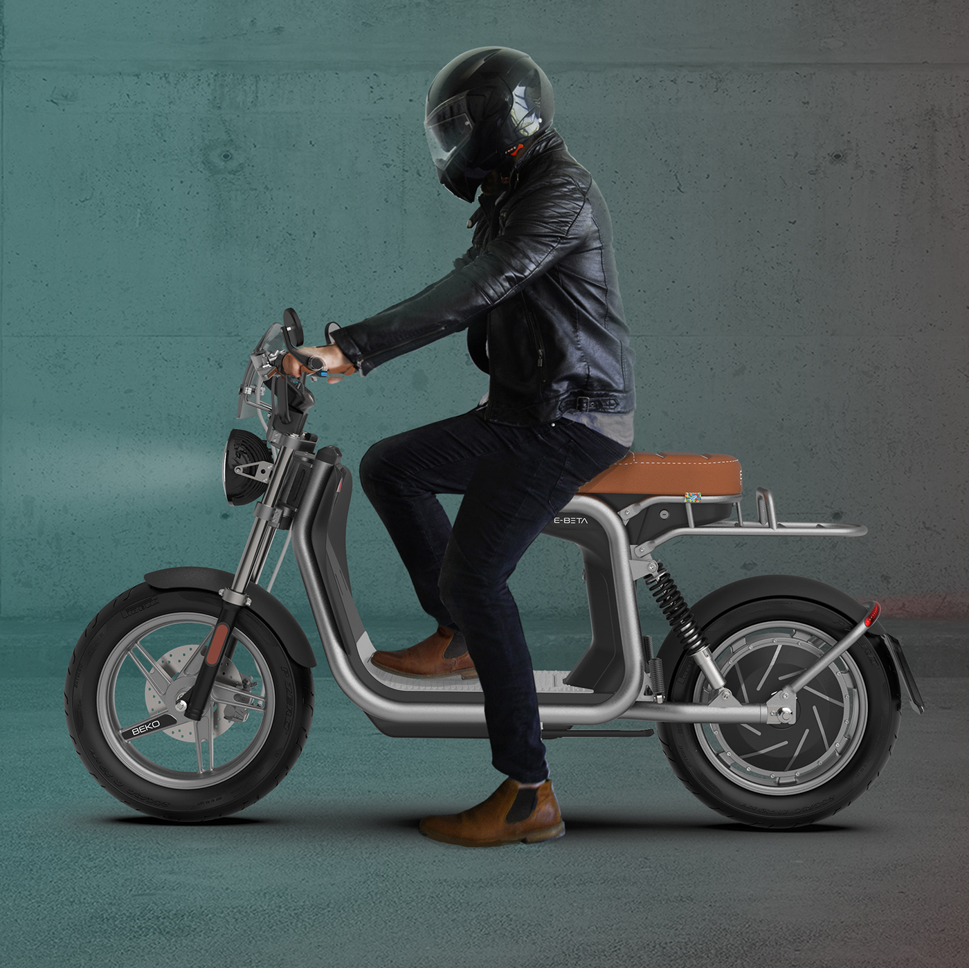 E-BETA Cafe Cruiser，Electric scooter，vehicle，Automobile design，