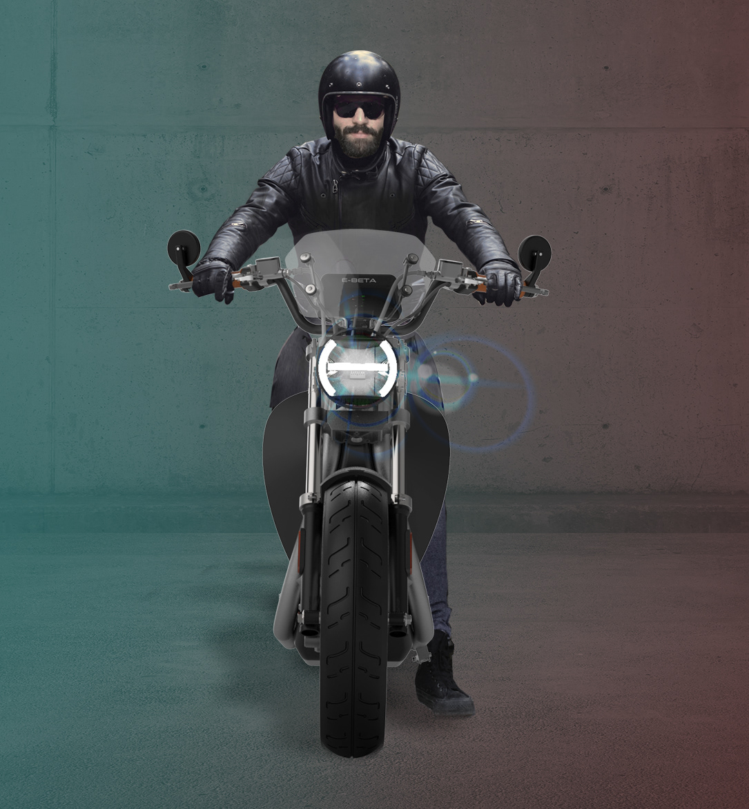 E-BETA Cafe Cruiser，Electric scooter，vehicle，Automobile design，