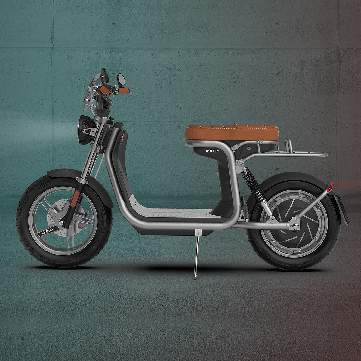 E-BETA Cafe Cruiser，Electric scooter，vehicle，Automobile design，