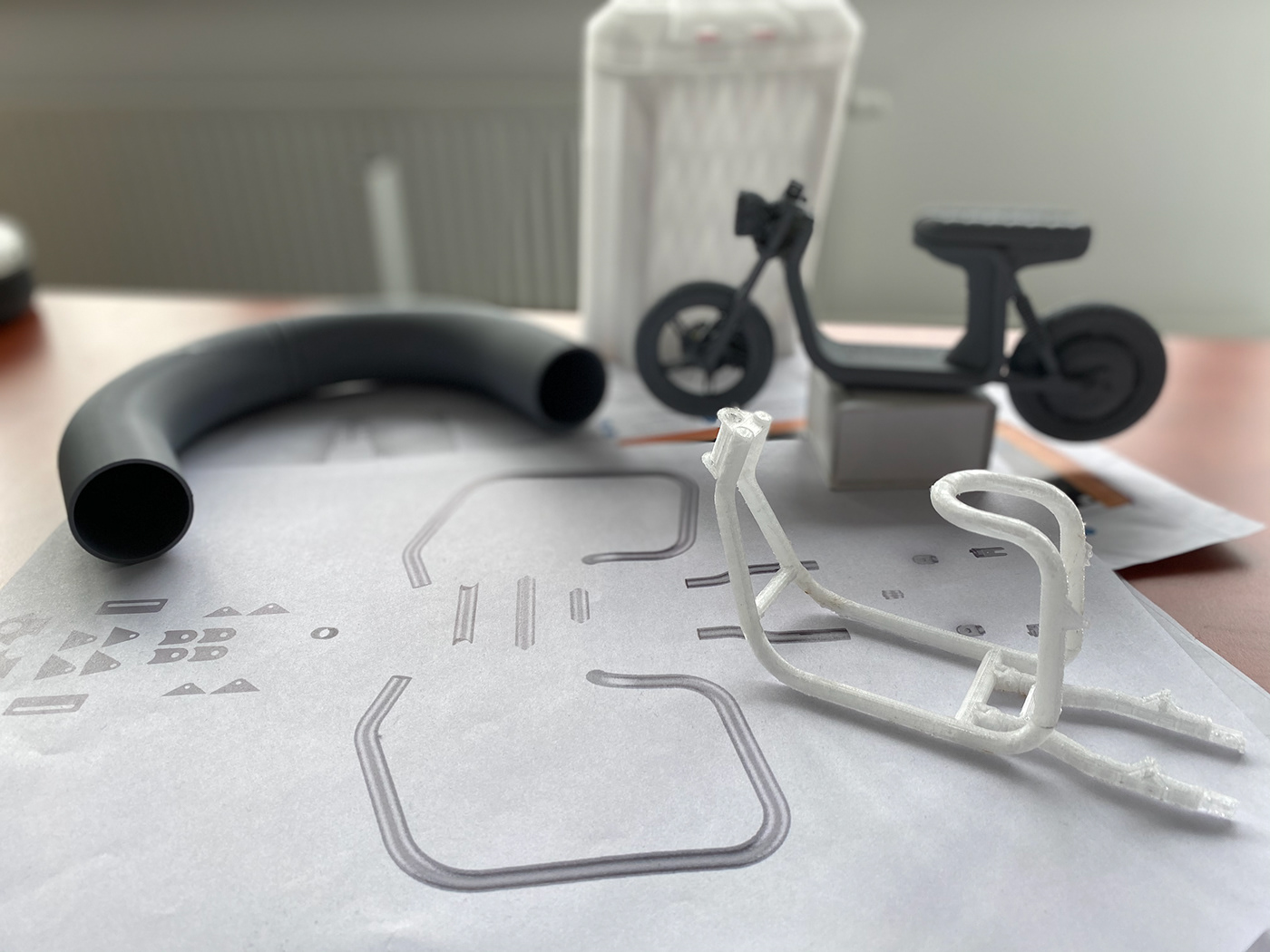 E-BETA Cafe Cruiser，Electric scooter，vehicle，Automobile design，