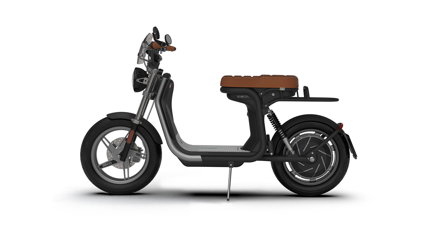 E-BETA Cafe Cruiser，Electric scooter，vehicle，Automobile design，