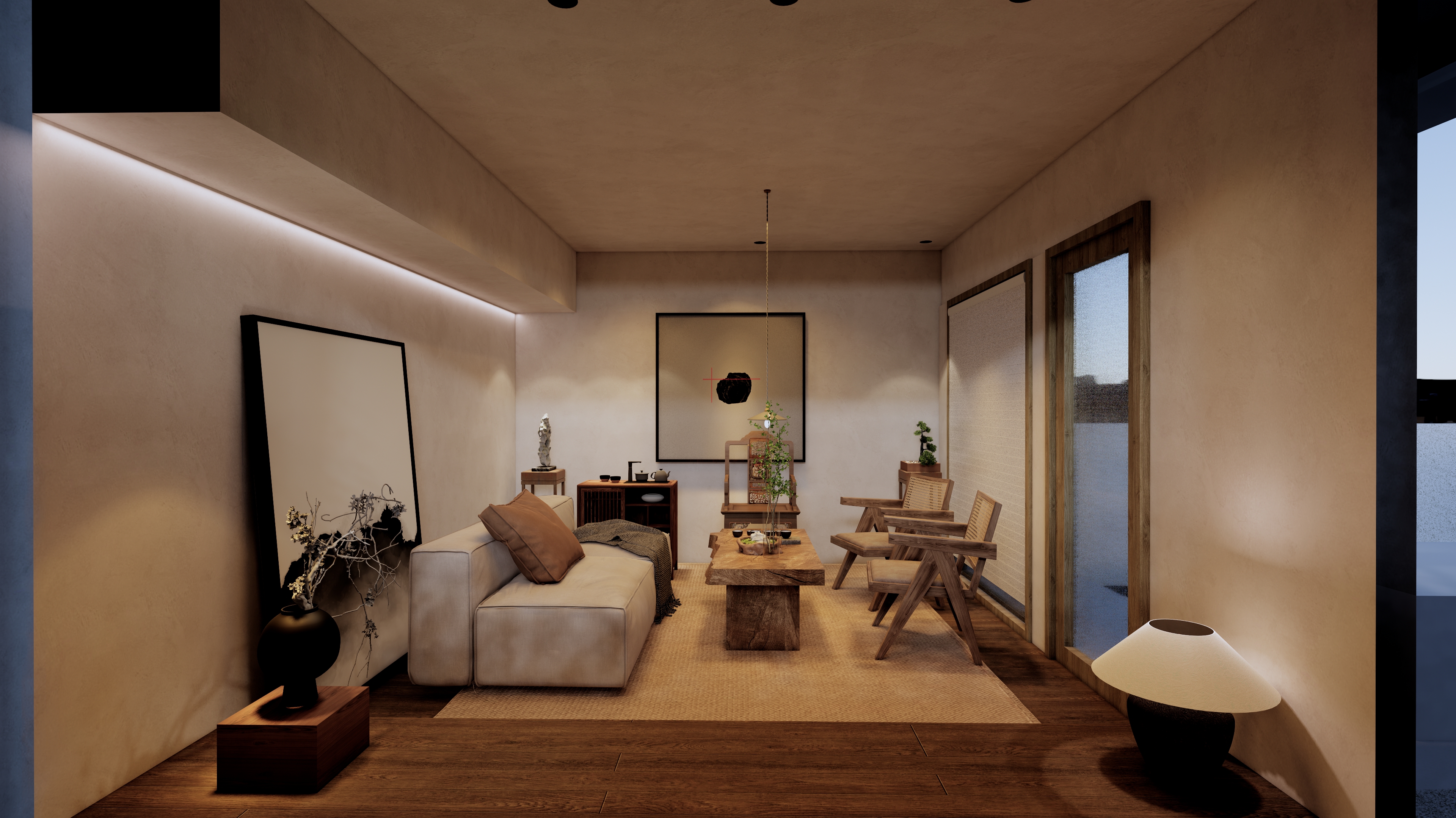 Tea room; Effect diagram，