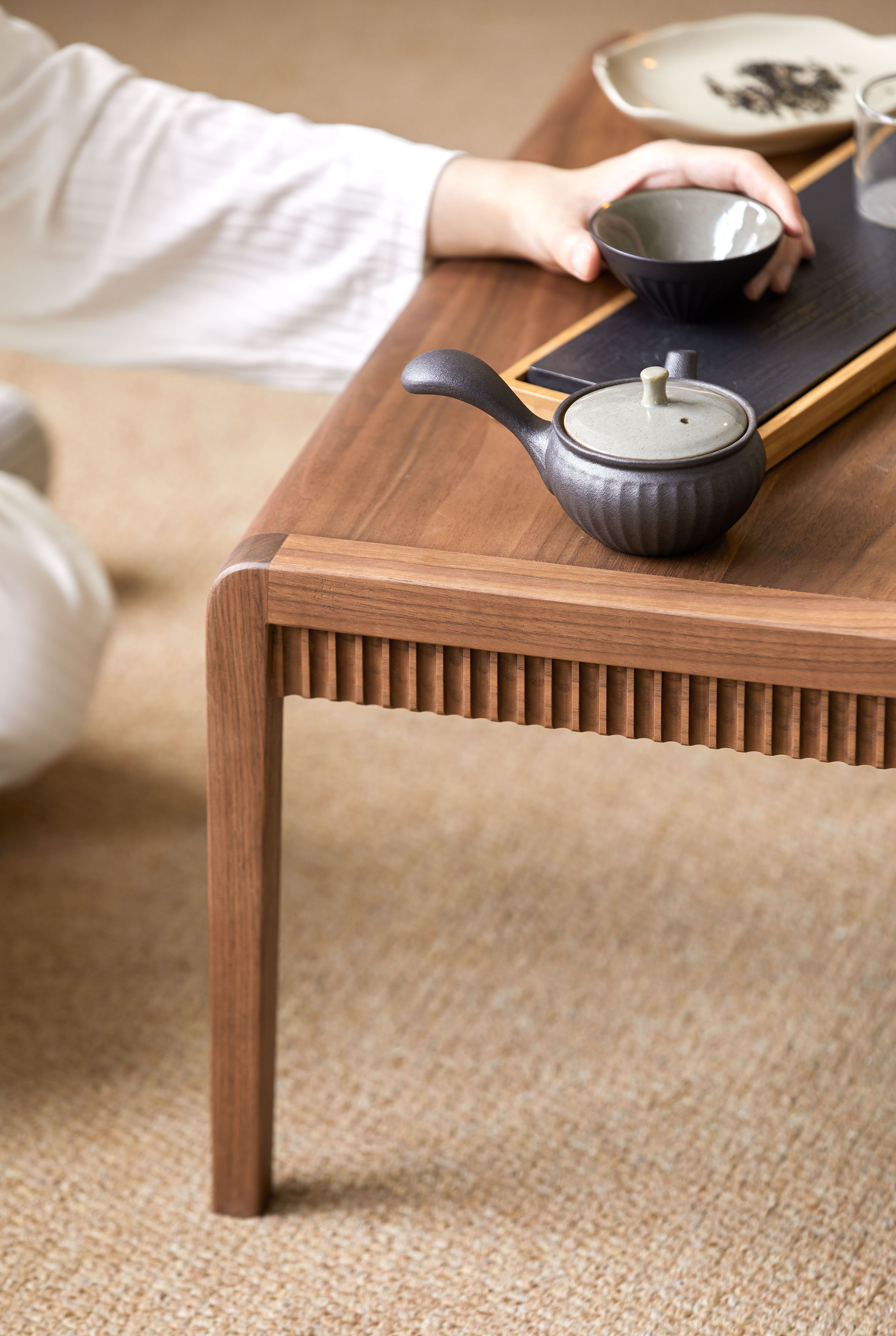 tea table，North American black walnut，Solid wood furniture，