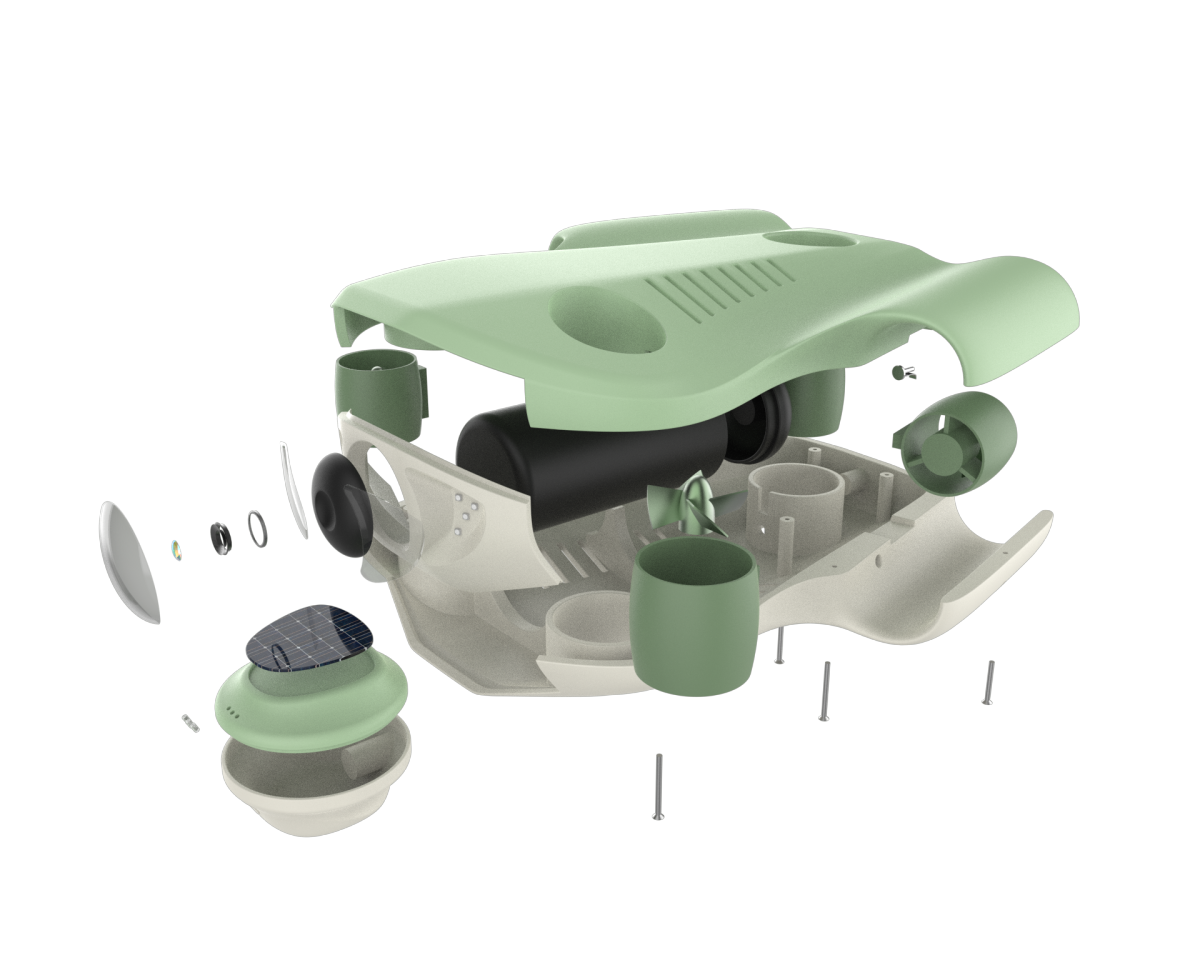 Graduation Design Works of 2022 Undergraduate，Graduation exhibition，School of Design, Hunan University ，Unmanned submarine，Lake ecology，