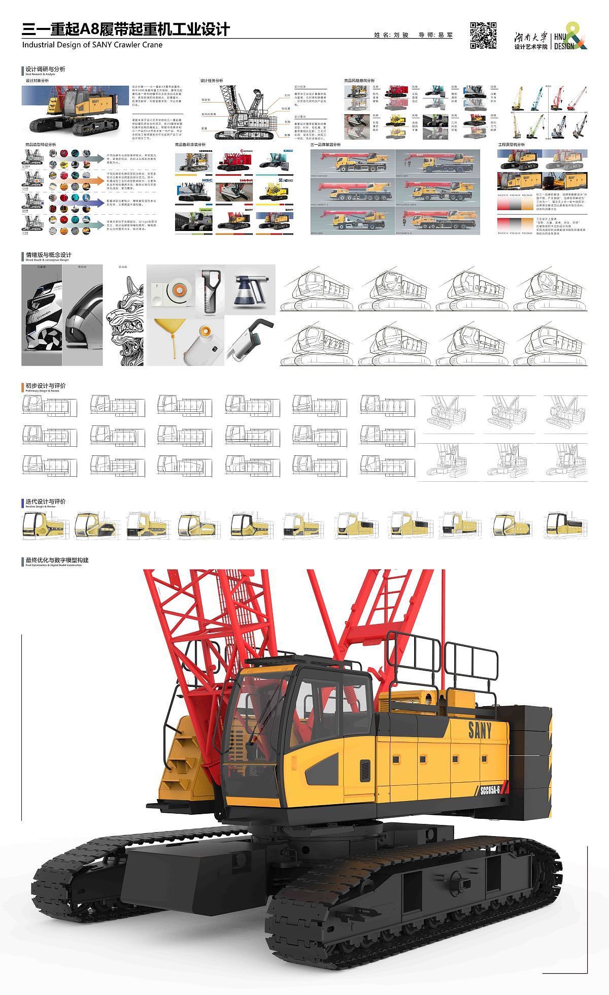 Graduation Design Works of 2022 Undergraduate，Graduation exhibition，School of Design, Hunan University ，Crane，SCC85A-6 type，