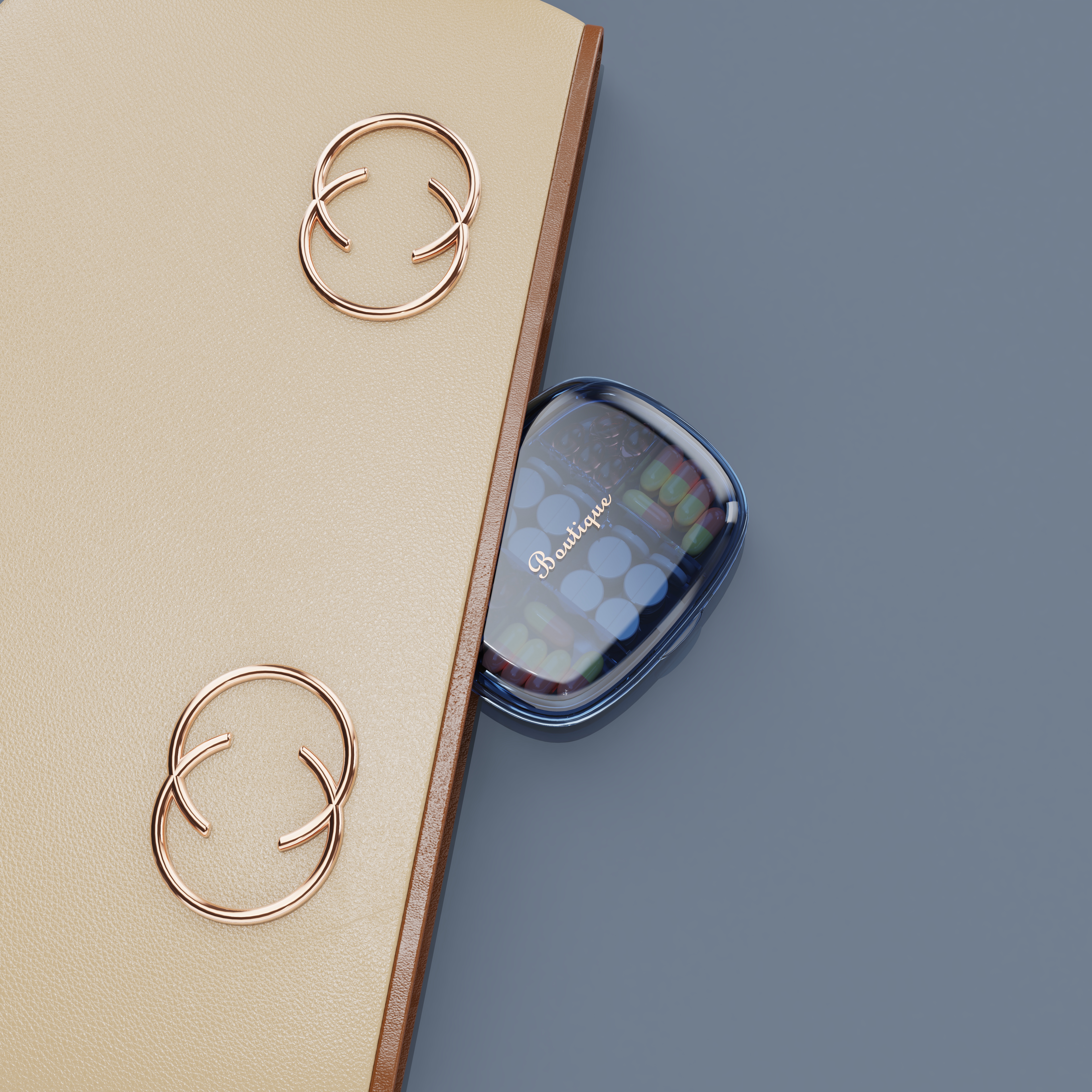 Transparent crystal small medicine box，