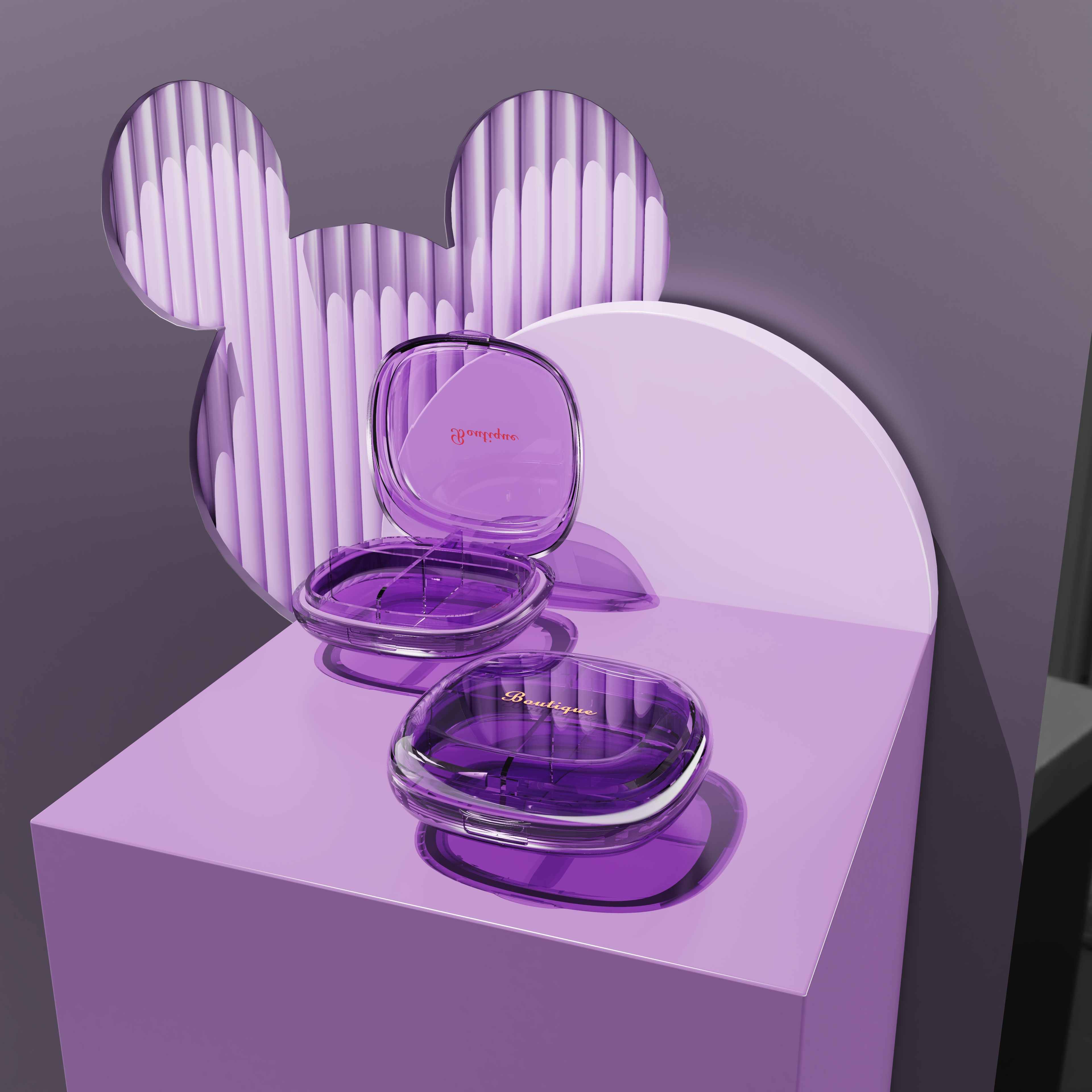 Transparent crystal small medicine box，