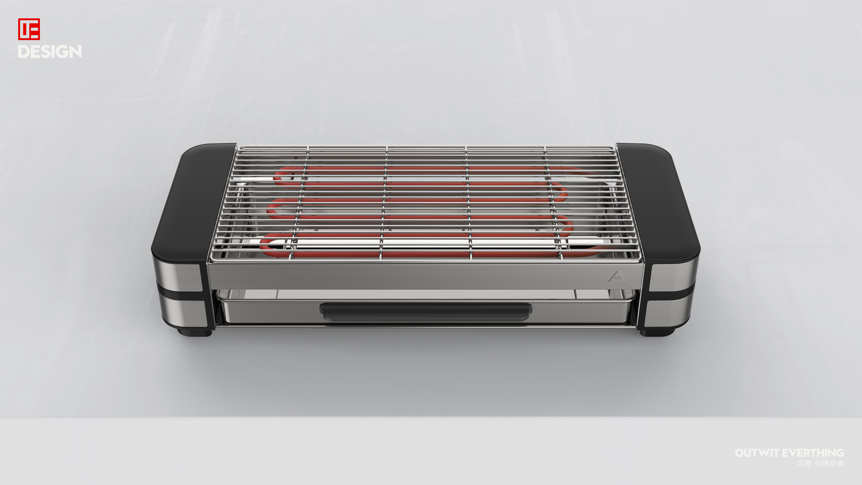 industrial design，Electric oven，barbecue grill，product design，Product rendering，Macro wing design，Fasti，