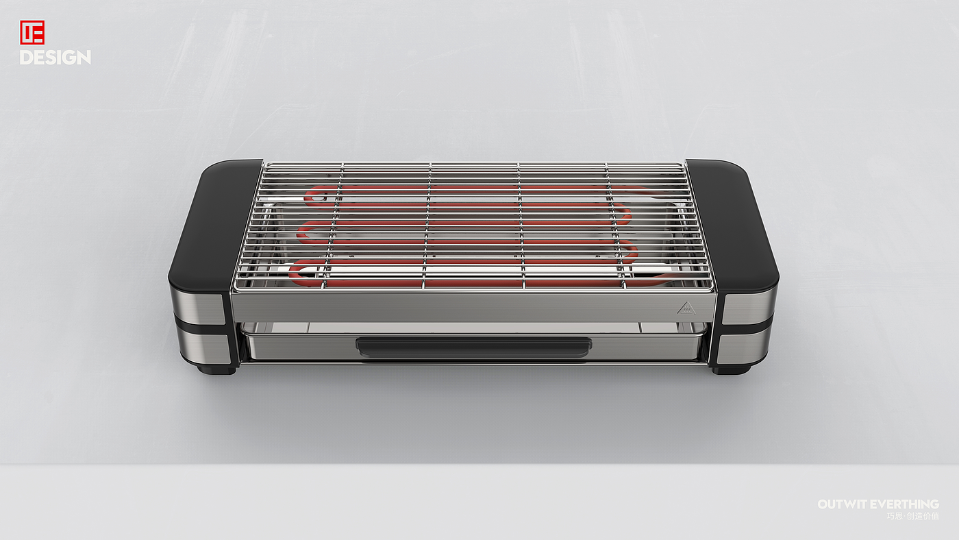 industrial design，Electric oven，barbecue grill，product design，Product rendering，Macro wing design，Fasti，