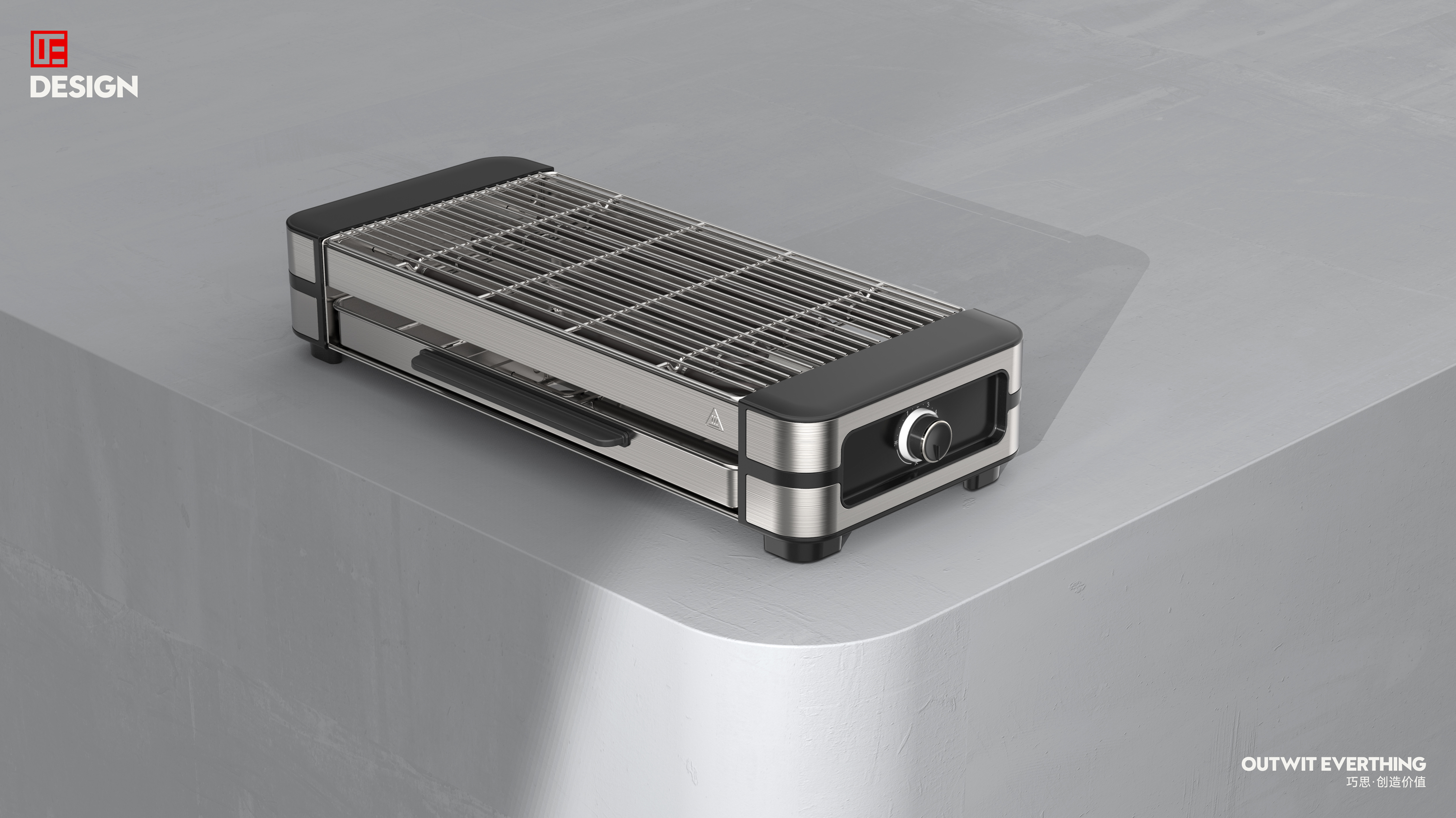 industrial design，Electric oven，barbecue grill，product design，Product rendering，Macro wing design，Fasti，