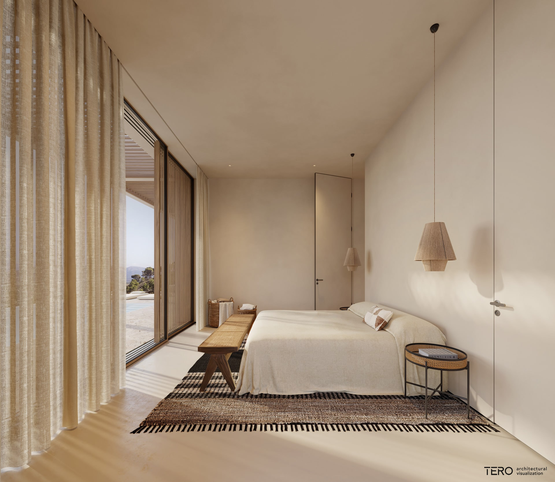 villa，The sun is shining.，natural，Self-feeling，