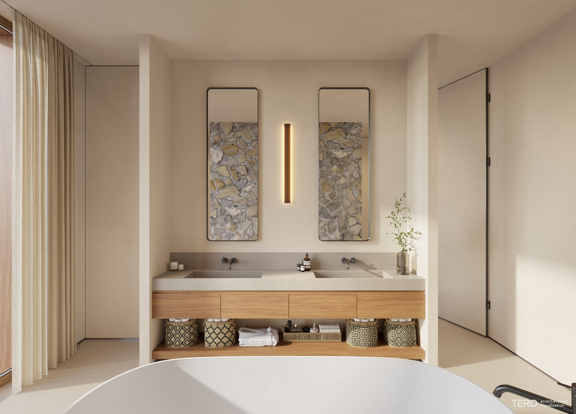 villa，The sun is shining.，natural，Self-feeling，