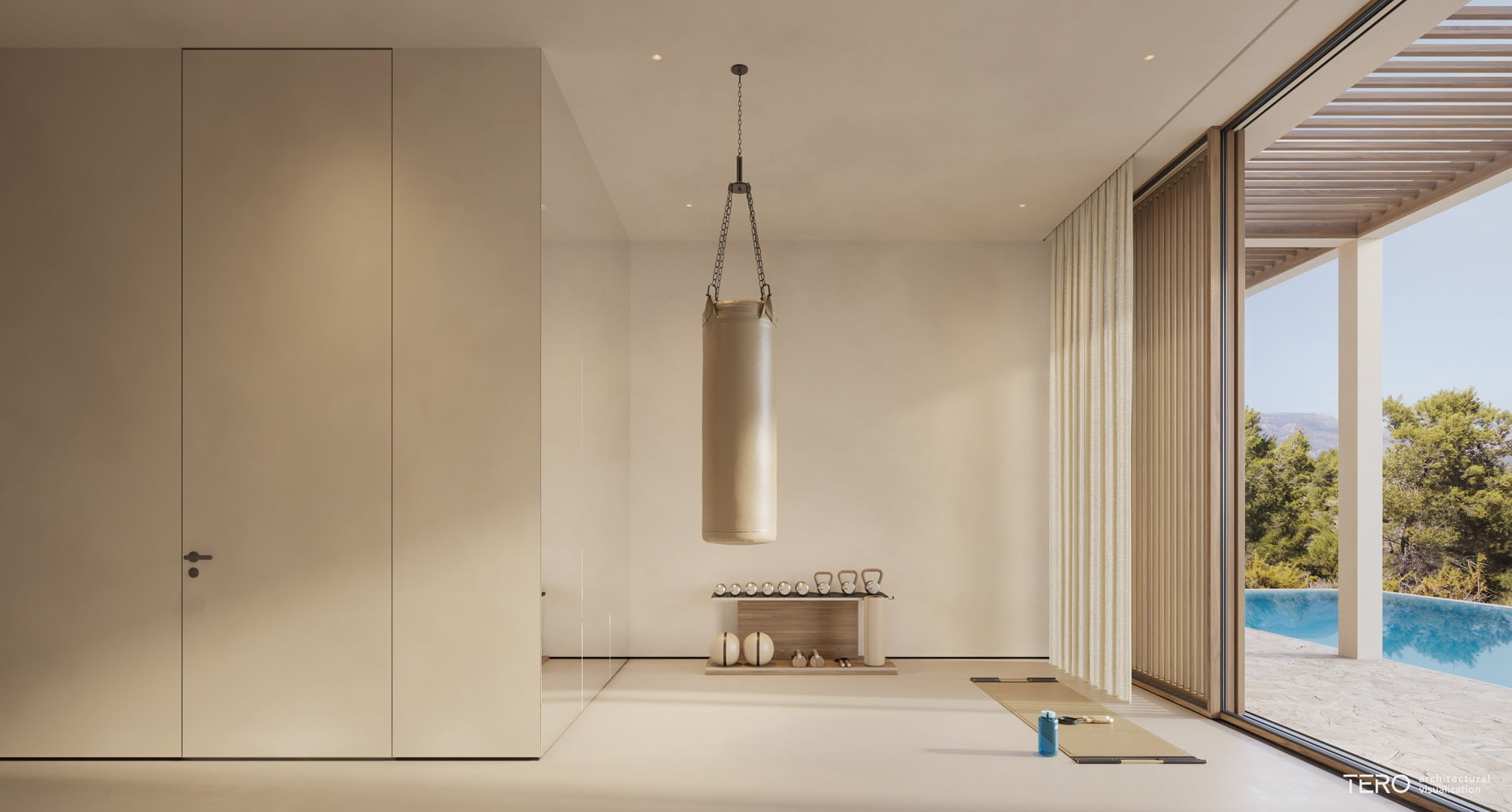 villa，The sun is shining.，natural，Self-feeling，