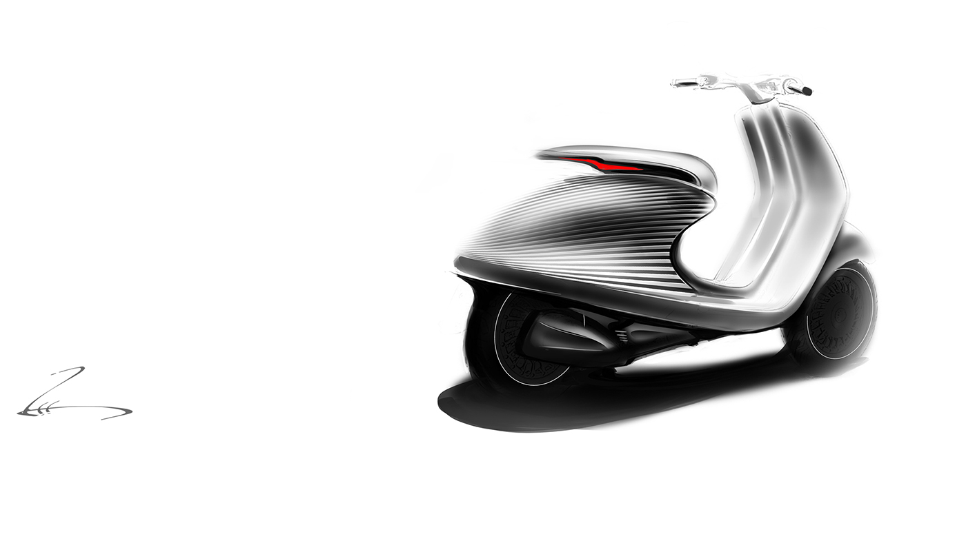 EVespa，Electric scooter，Electric vehicle，Cool，