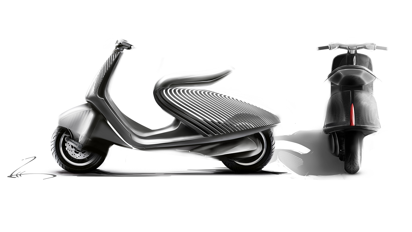 EVespa，Electric scooter，Electric vehicle，Cool，