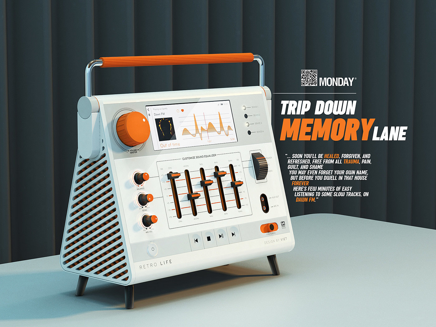 radio，Retro，product design，classical，intelligence，
