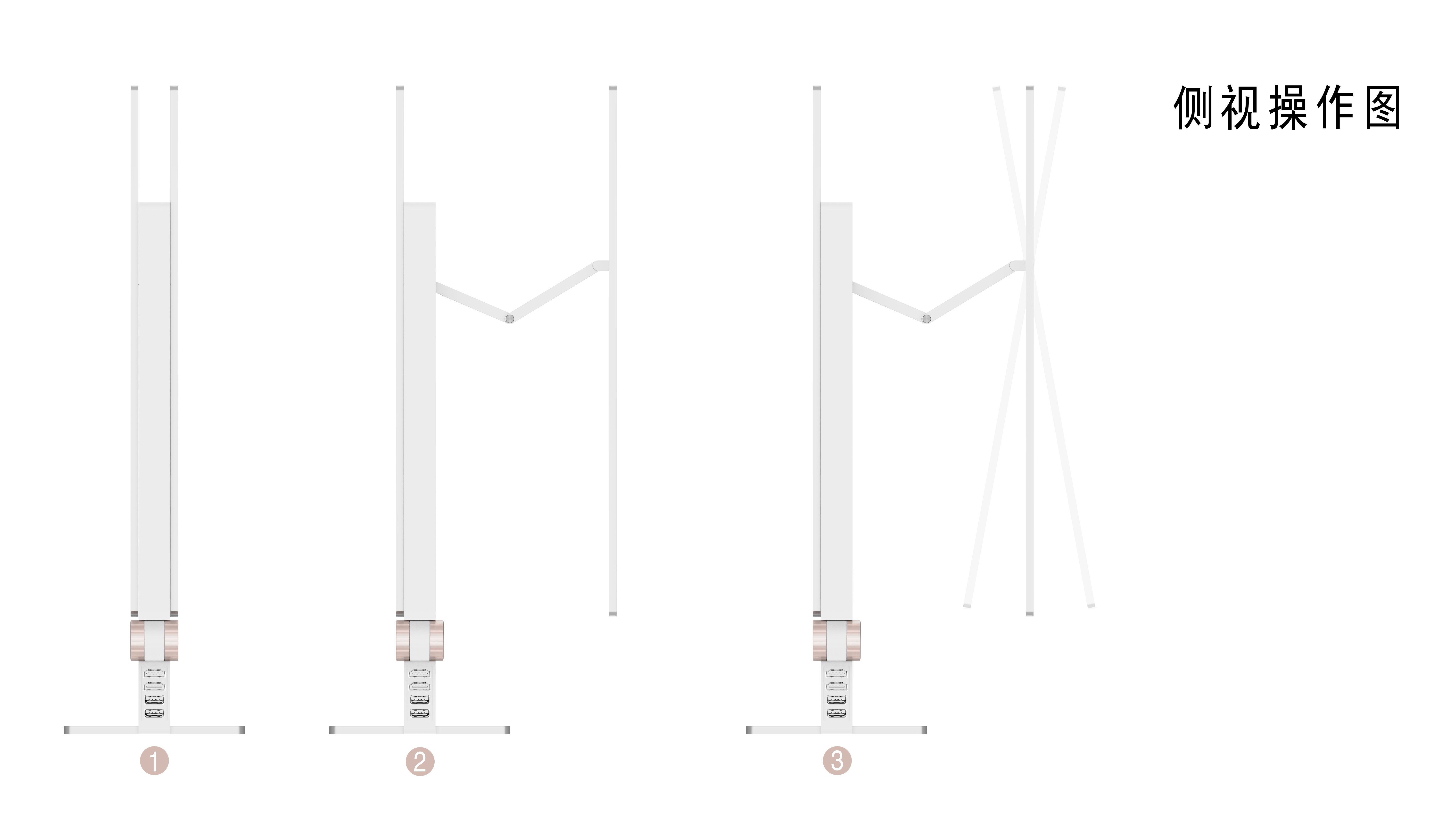 screen，television，Double-sided screen，Simplicity，rose gold，