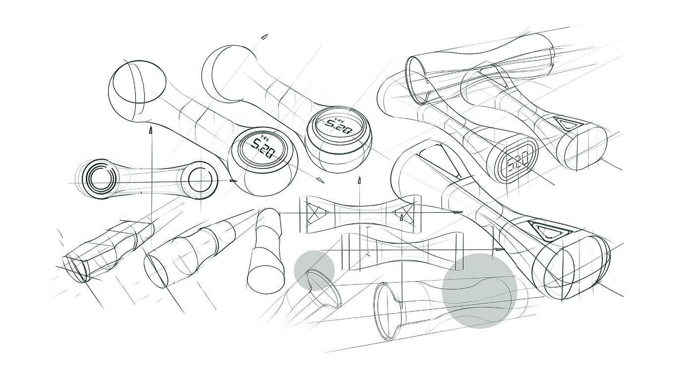 product design，industrial design，Keyshot rendering，sample reels，dumbbell，Fitness Equipment，