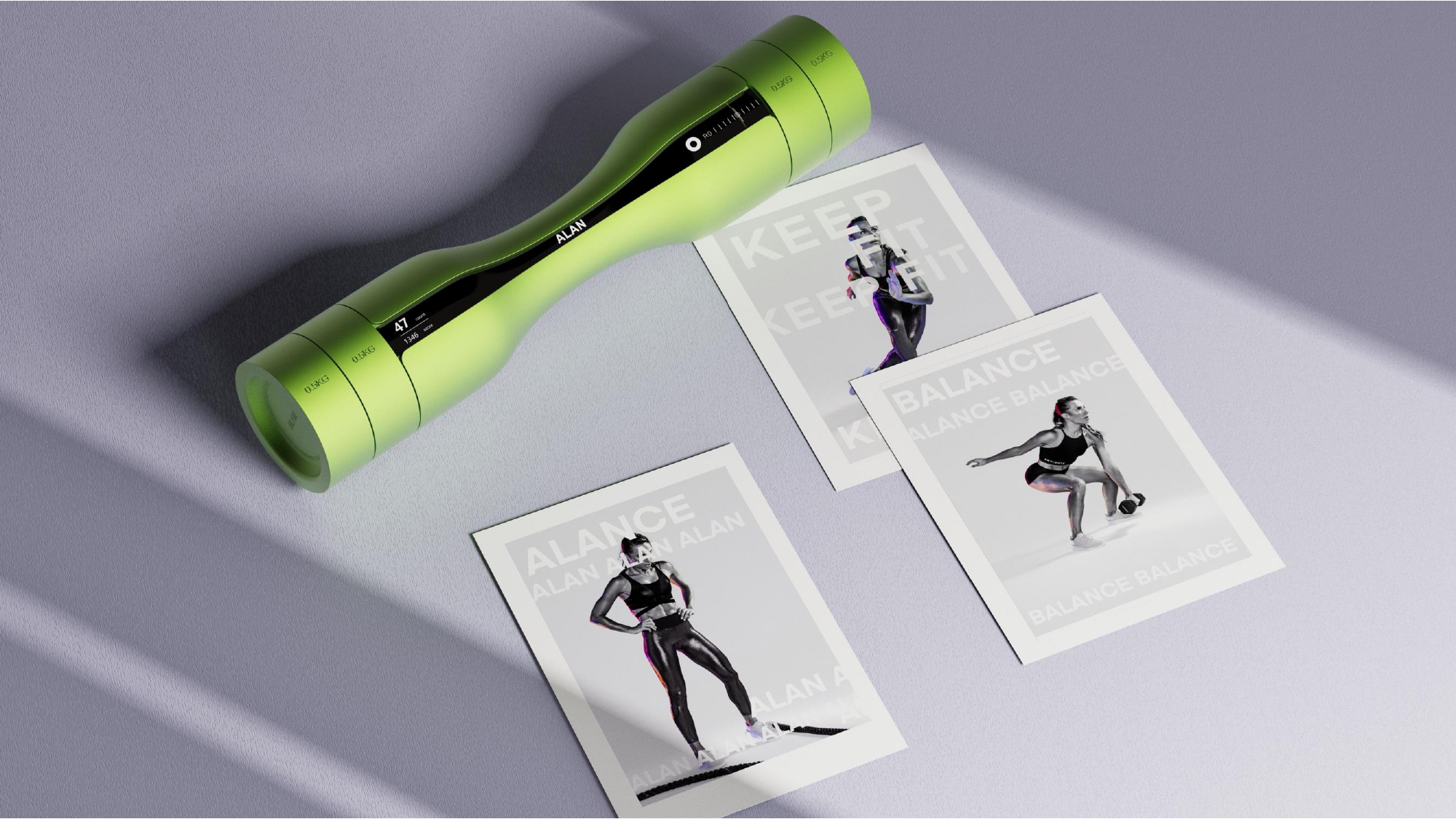 product design，industrial design，Keyshot rendering，sample reels，dumbbell，Fitness Equipment，