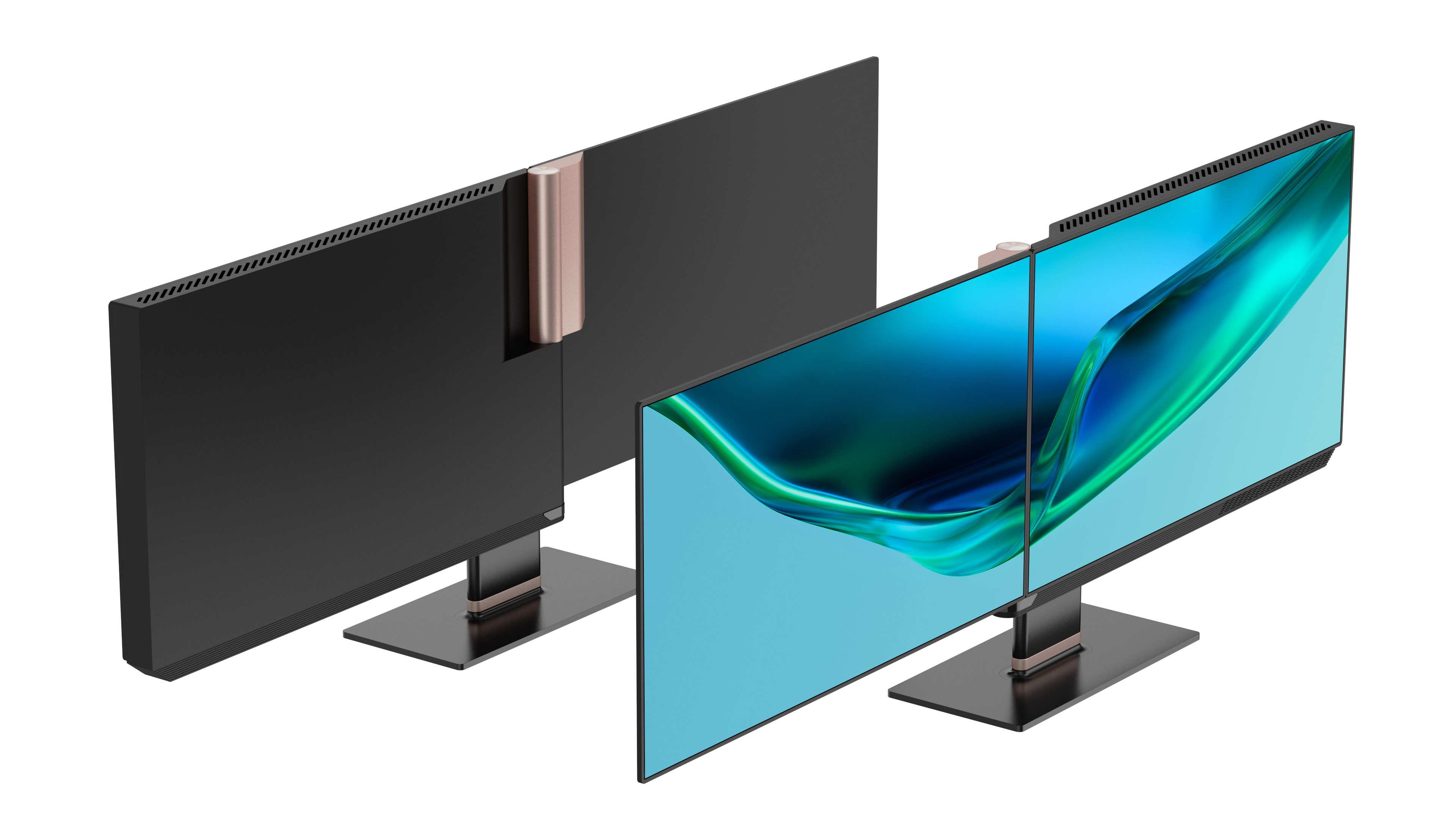 Double-sided screen，household electrical appliances，screen，rotate，rose gold，