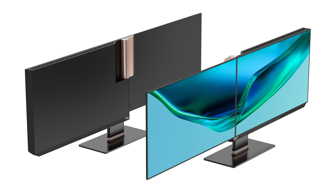 双面屏，家电，屏幕，旋转，玫瑰金，