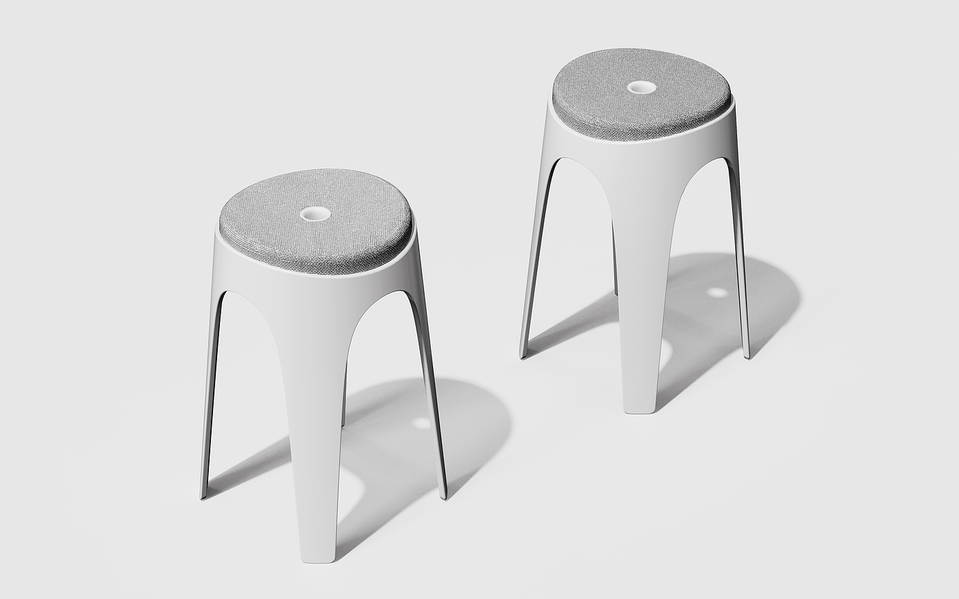 Household products，Appearance design，Plastic stool，product design，