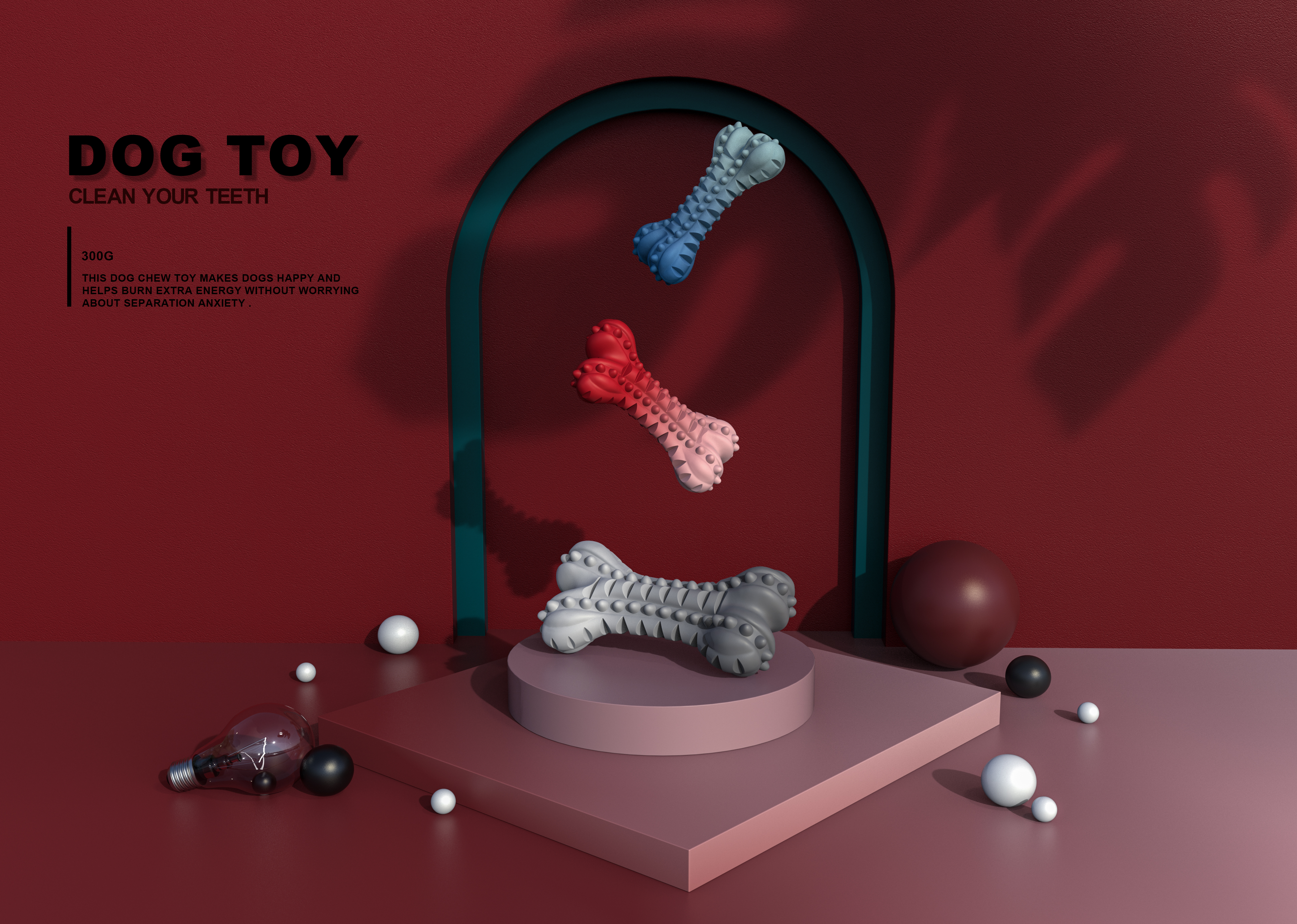 Pet toys，Chewing toys，gift，Dog bones，