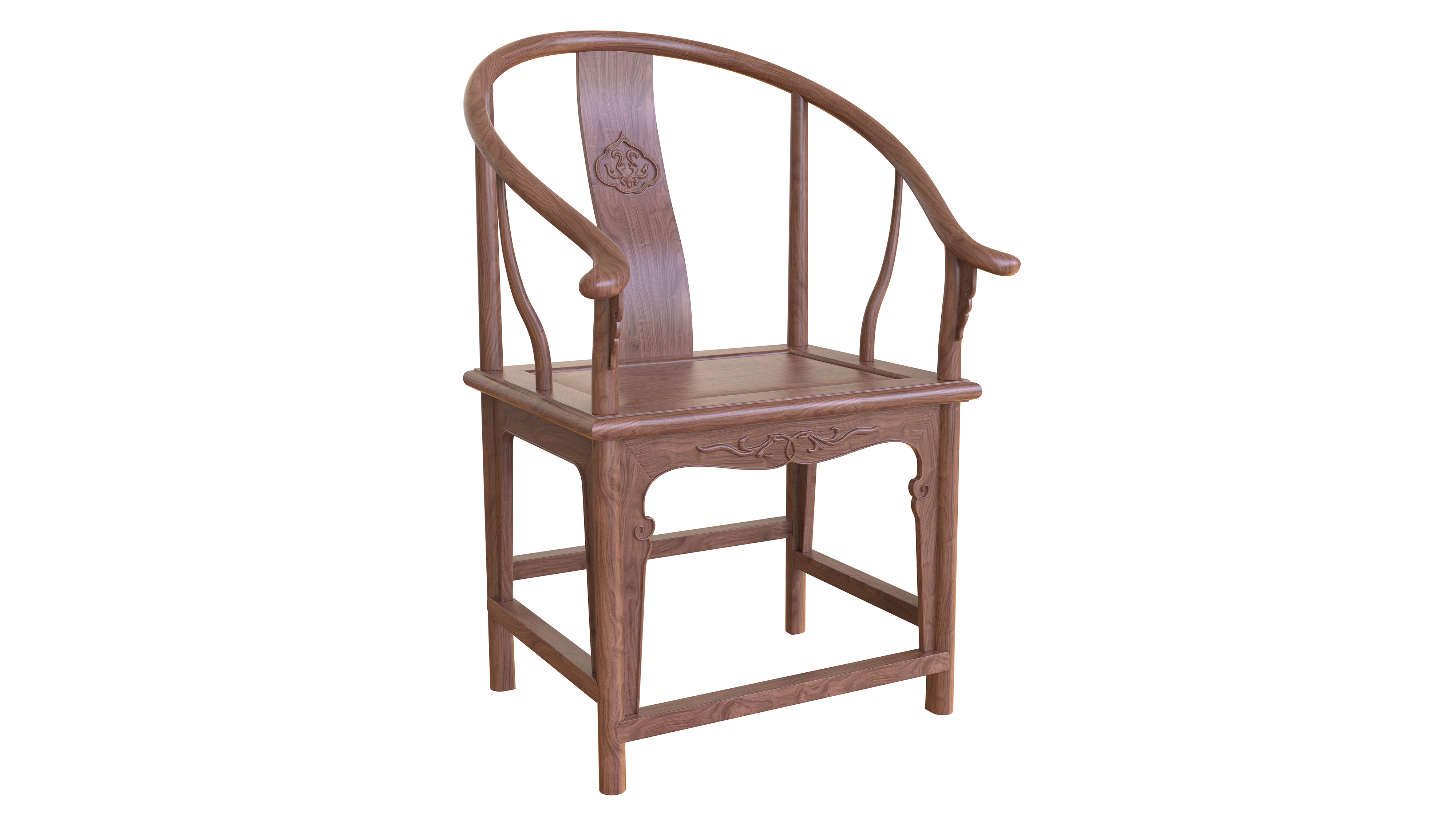 furniture，Chinese style，round-backed armchair，Leisure chair，Ming Qing chair，solid wood，originality，Design，