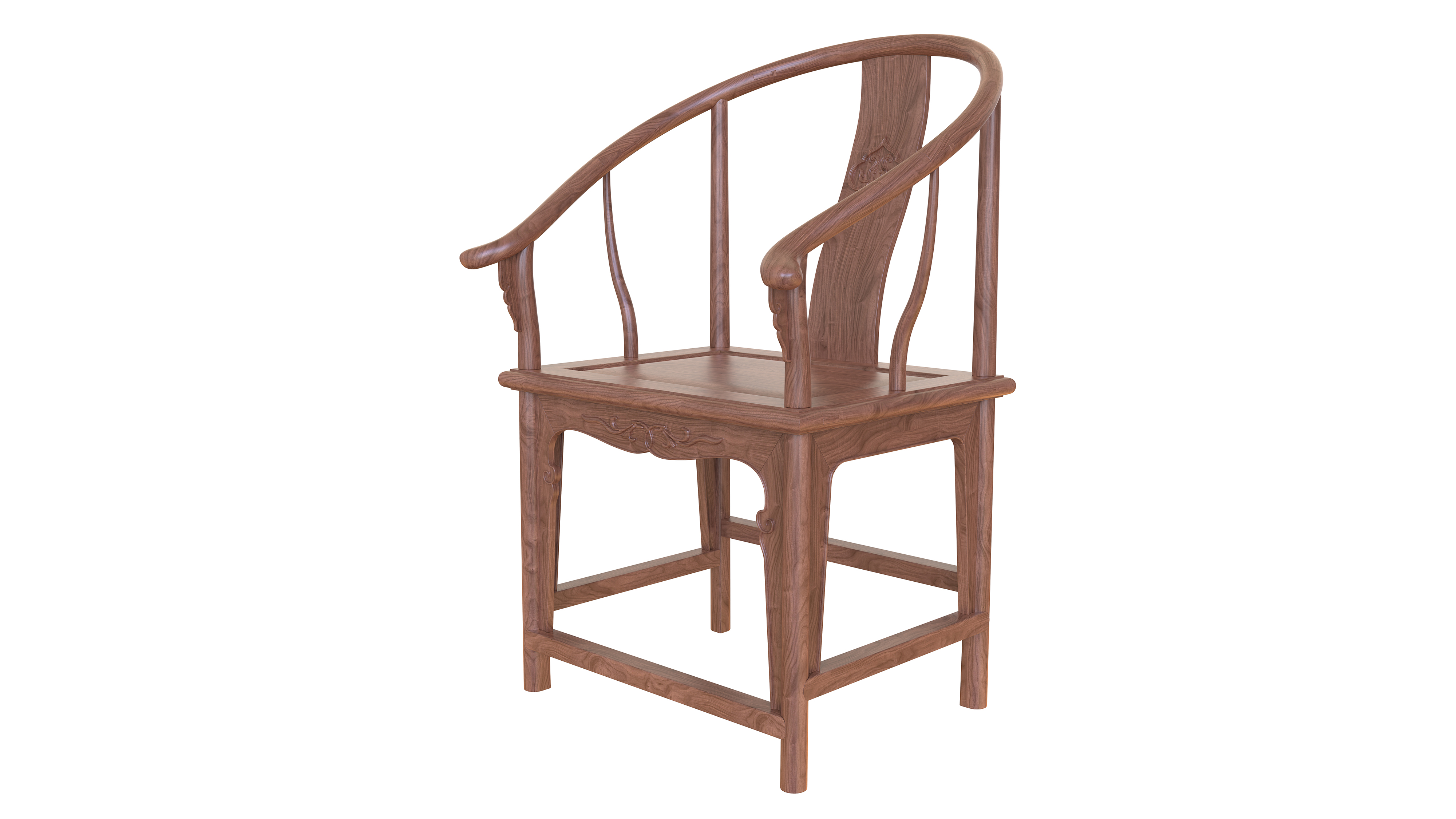 furniture，Chinese style，round-backed armchair，Leisure chair，Ming Qing chair，solid wood，originality，Design，