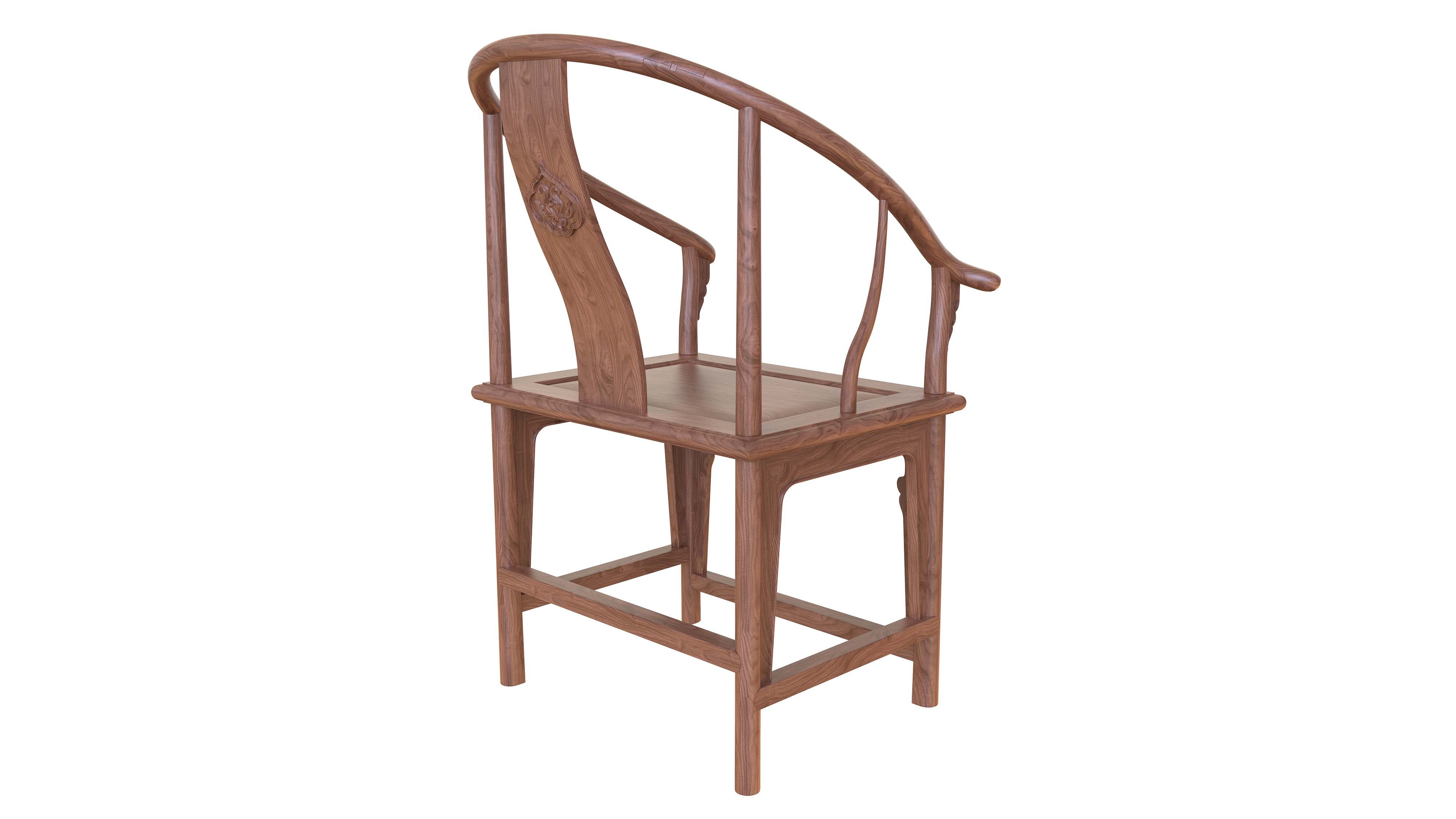 furniture，Chinese style，round-backed armchair，Leisure chair，Ming Qing chair，solid wood，originality，Design，