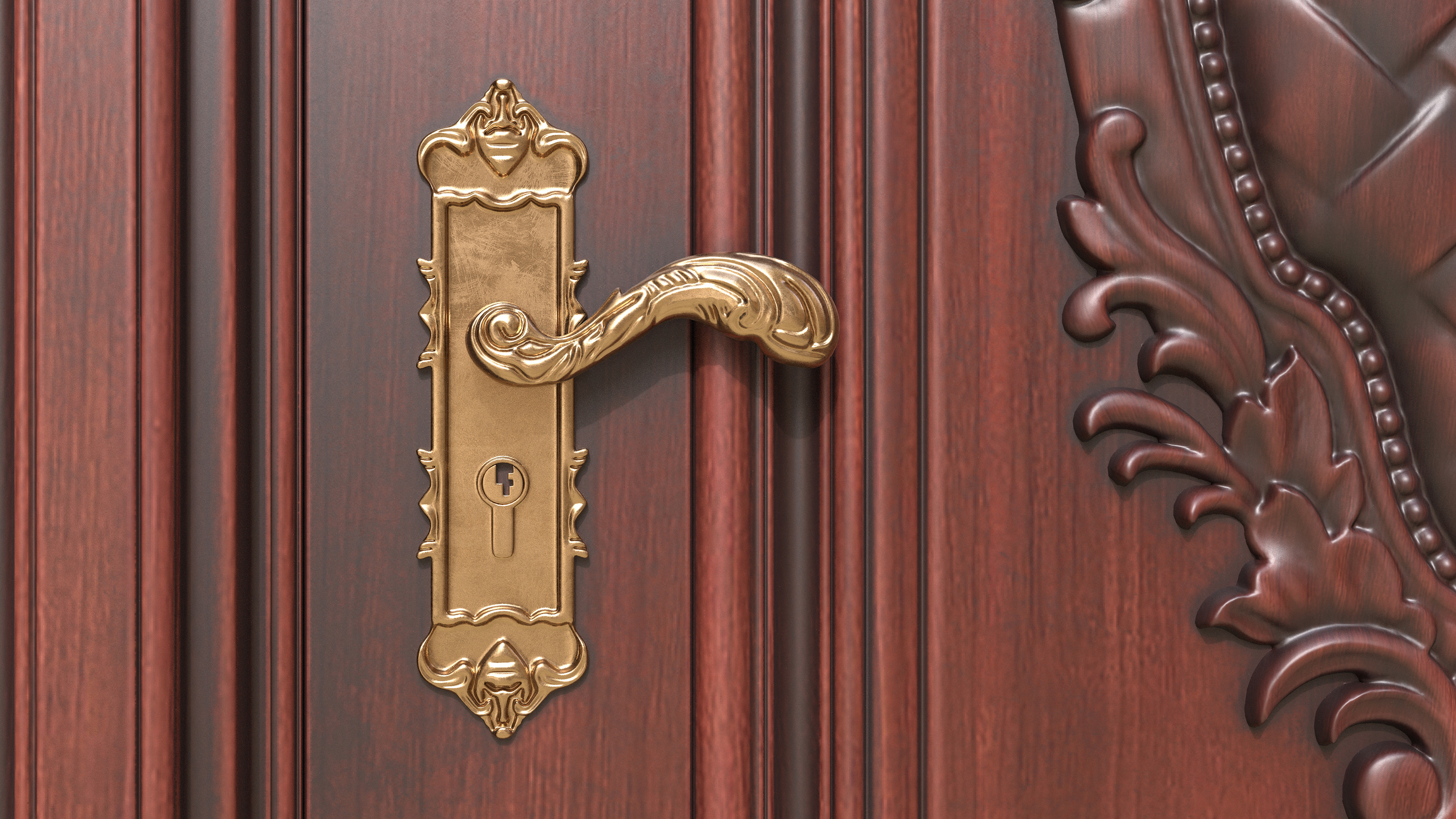 door，doors and windows，Wooden doors，Modeling rendering tutorial，furniture，originality，Design，Antique Valley fragrance，