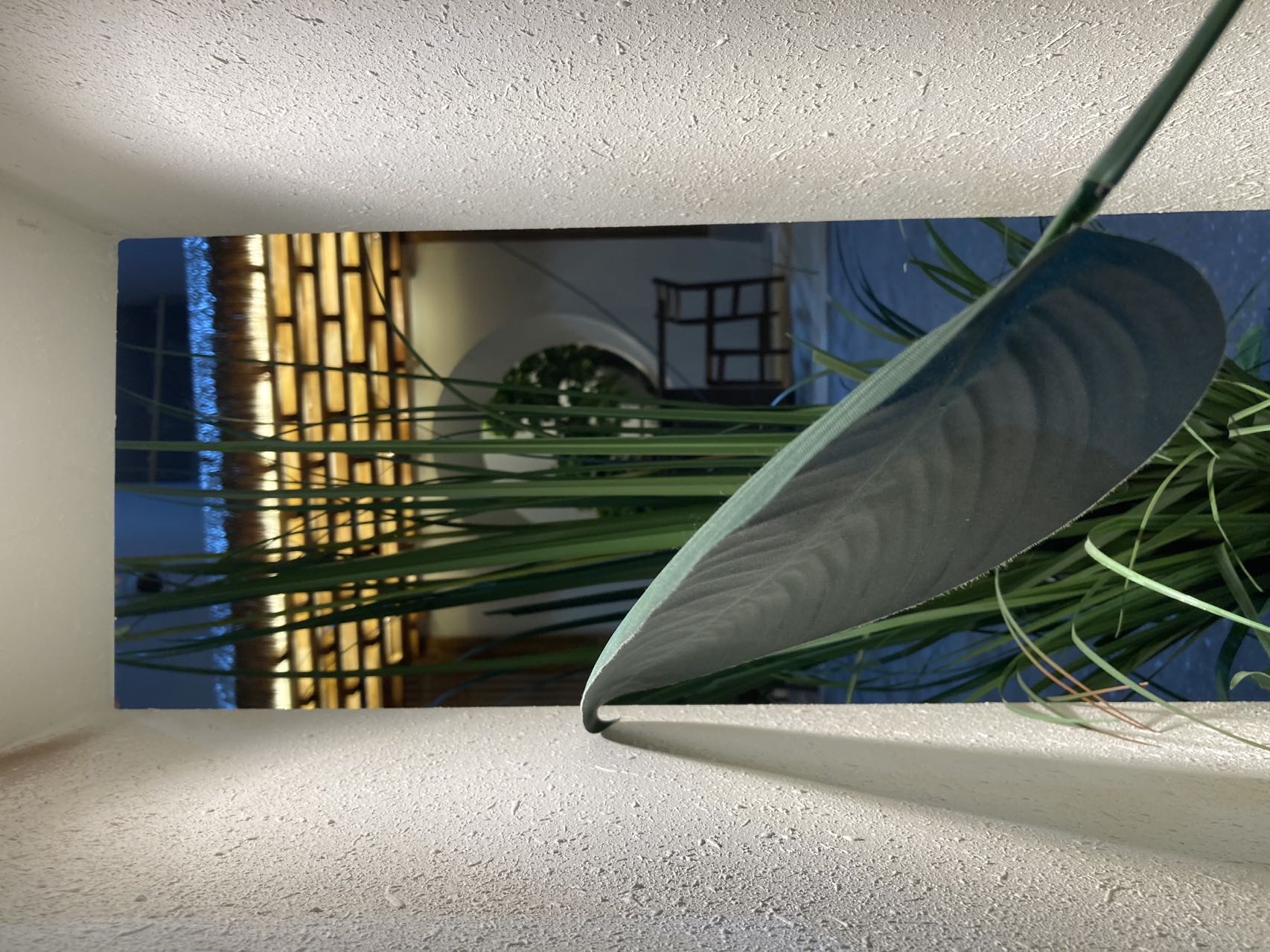 Green trees and white mountains, overlapping shadows, three-dimensional presentation，