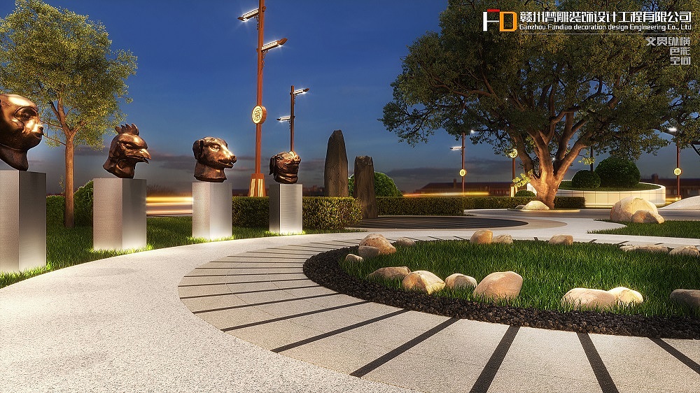 Village square，