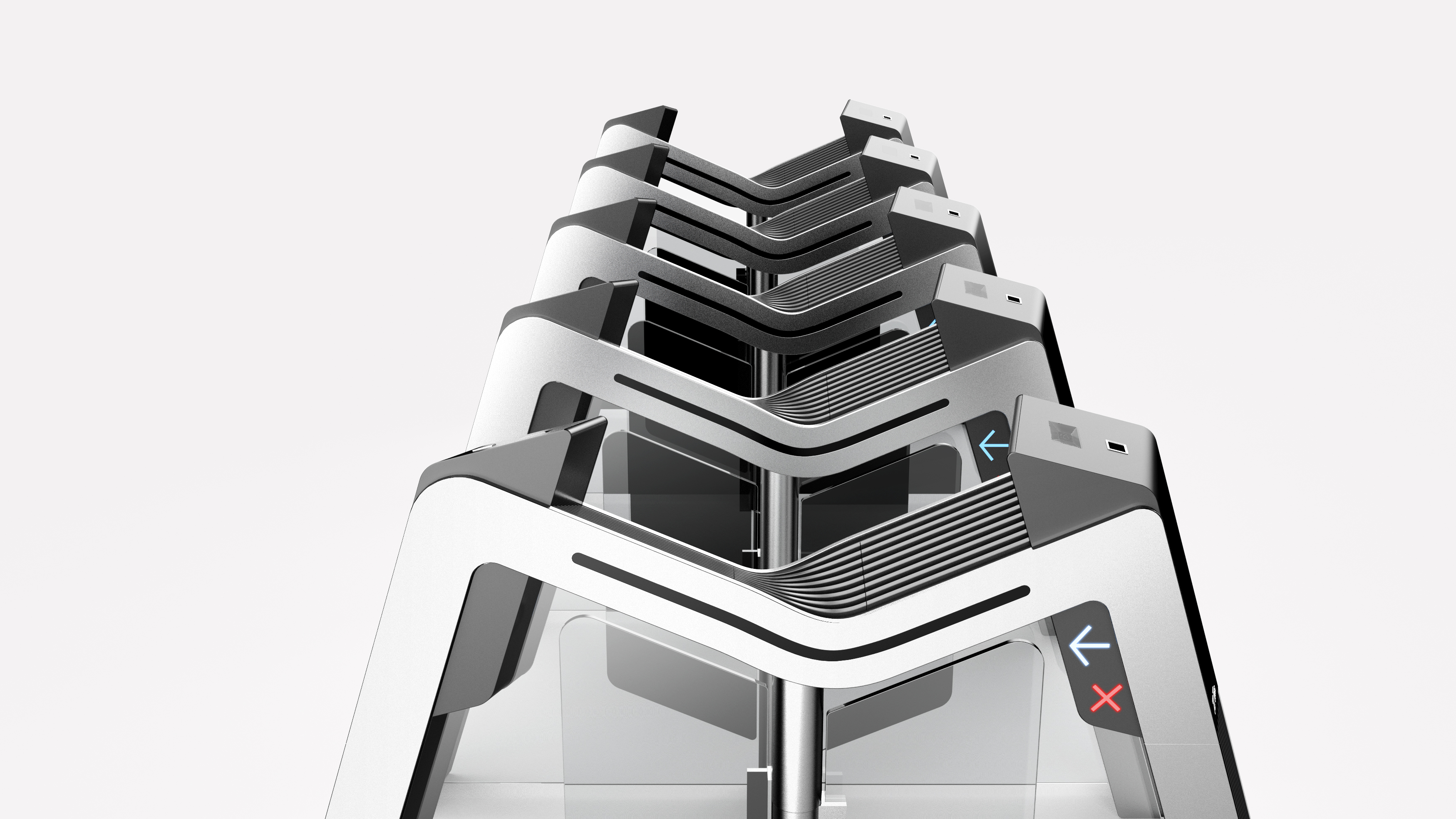 industrial design，product design，intelligence，Swing gate，Wisdom entrance，Pedethrough，equipment，Epidemic prevention and control，