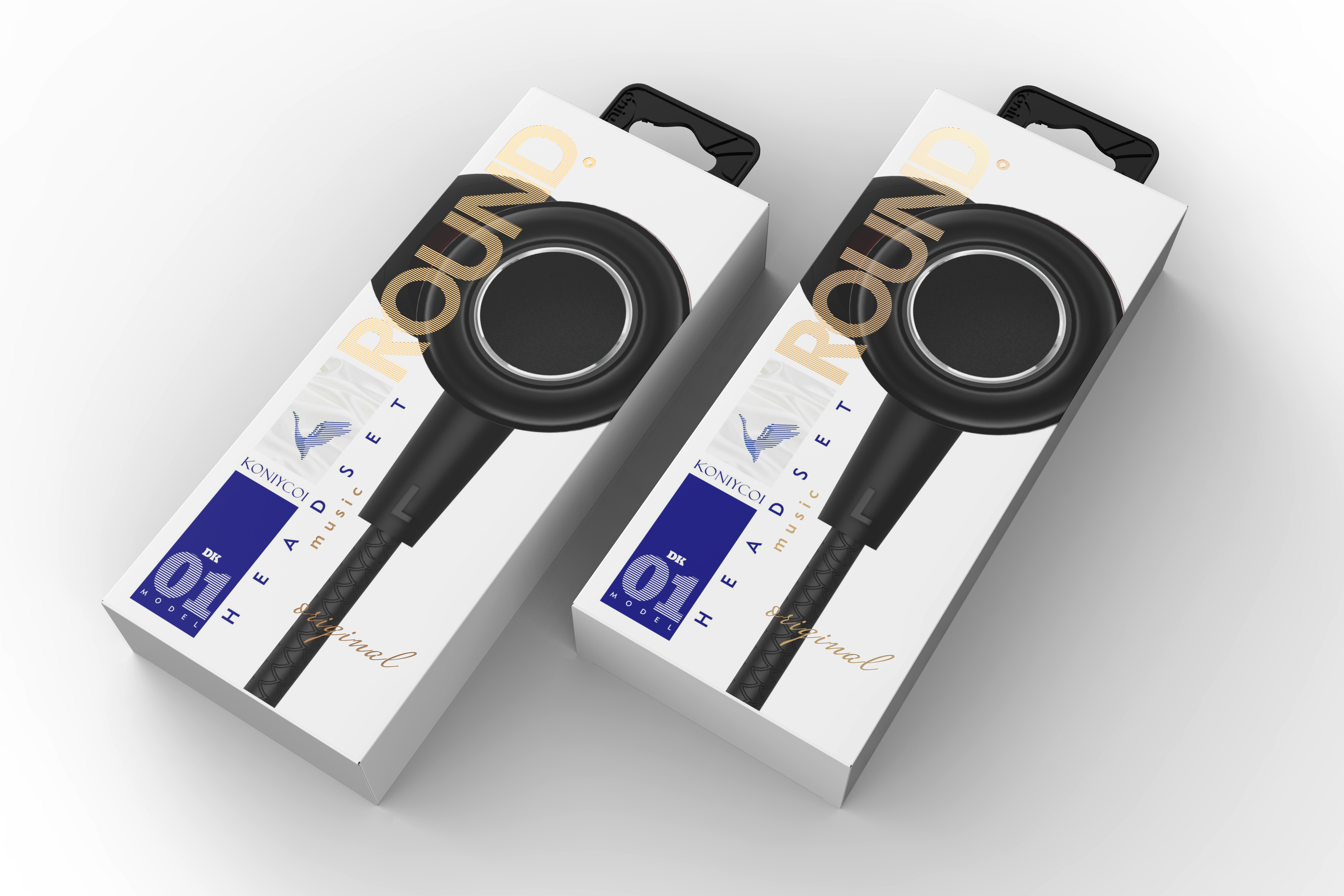 headset，packing design，Electronic product packaging，3C packaging，Earphone packaging，Line control earphone，