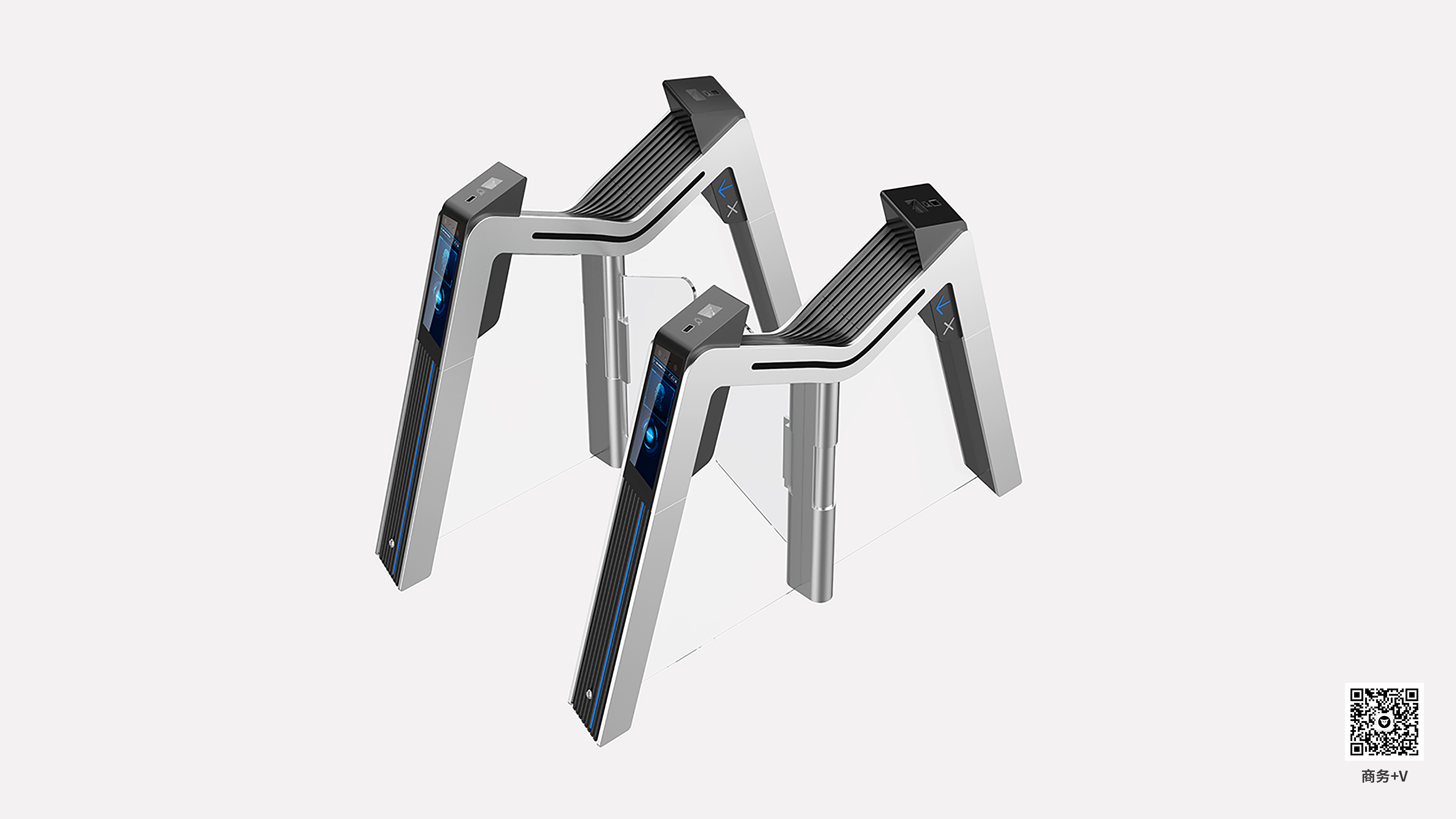 industrial design，product design，intelligence，Swing gate，Wisdom entrance，Pedethrough，equipment，Epidemic prevention and control，