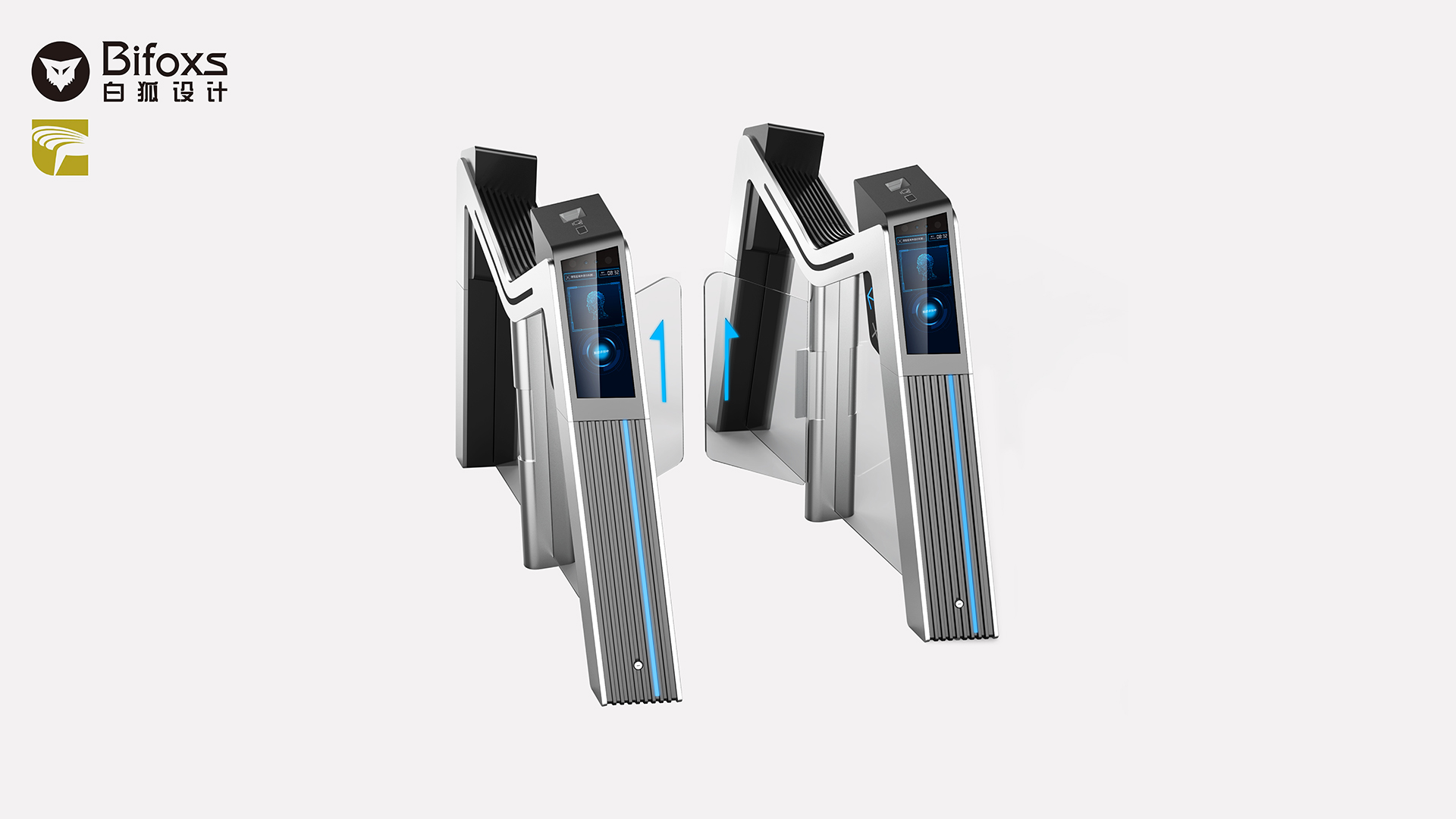industrial design，product design，intelligence，Swing gate，Wisdom entrance，Pedethrough，equipment，Epidemic prevention and control，
