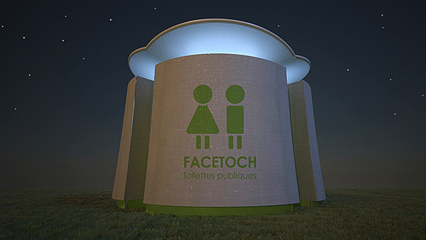 Toilet，outdoors，space，public，restroom，