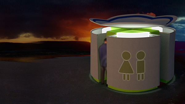 Toilet，outdoors，space，public，restroom，