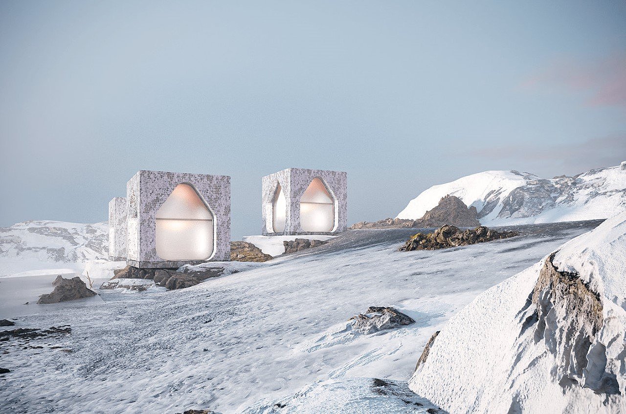 Batyrkhan Bayaliev，Mongolian yurts，concrete，conceptual design，