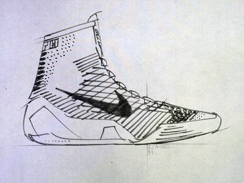耐克篮球鞋素描图片图片