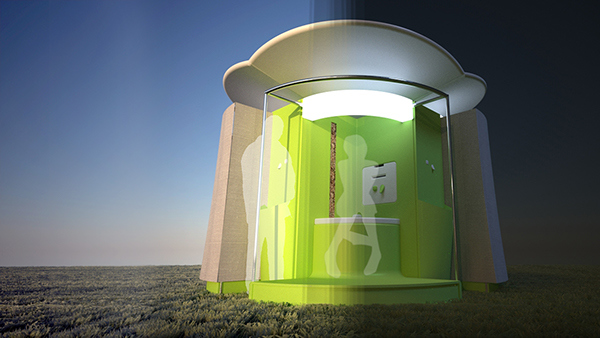 Toilet，outdoors，space，public，restroom，